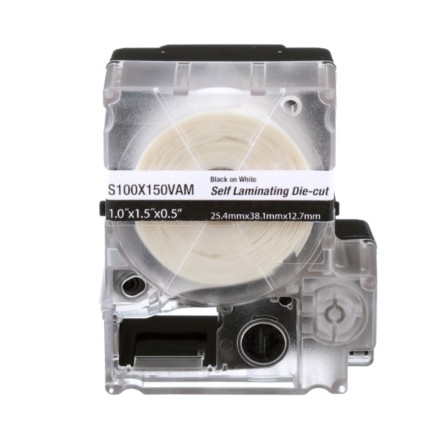 Casete de 175 Etiquetas Autolaminadas de 25.4 x 38.1 mm (1 x 1.5 pulgadas), para Cables de 4 a 8.1 mm (0.16 a 0.32 pulgadas) de Di�metro, �rea de Impresi�n Color Blanco