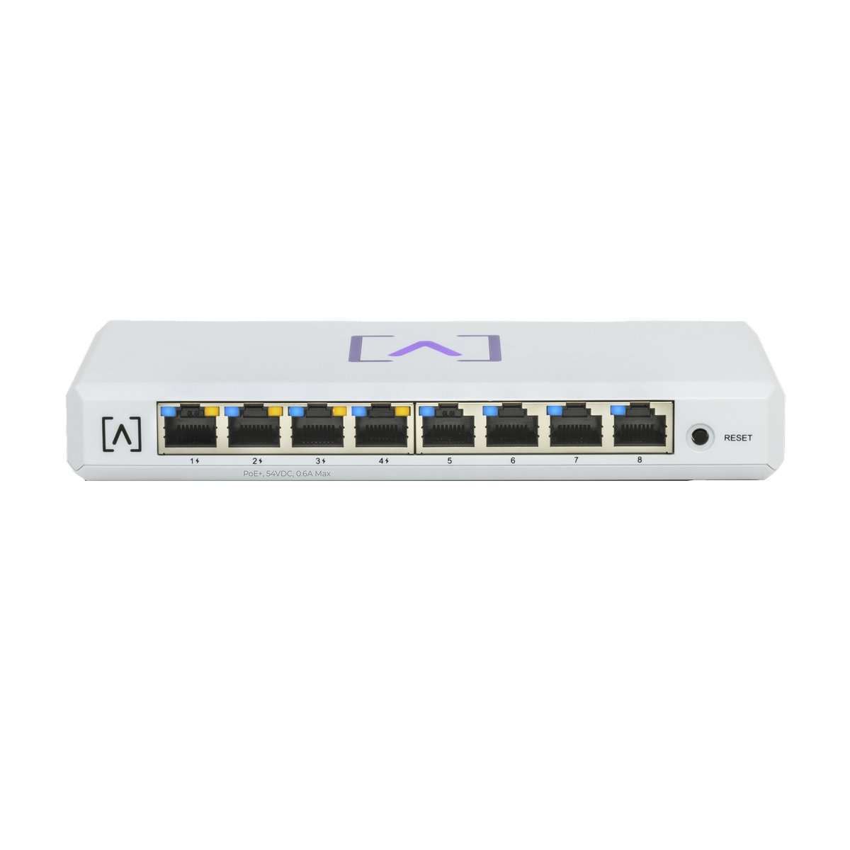 Switch Gigabit PoE+ Administrable / 8 puertos 10/100/1000 Mbps (4 de ellos PoE+ 802.3af/at) / Hasta 60W / Administración nube gratuita / Presupuesto de 60W