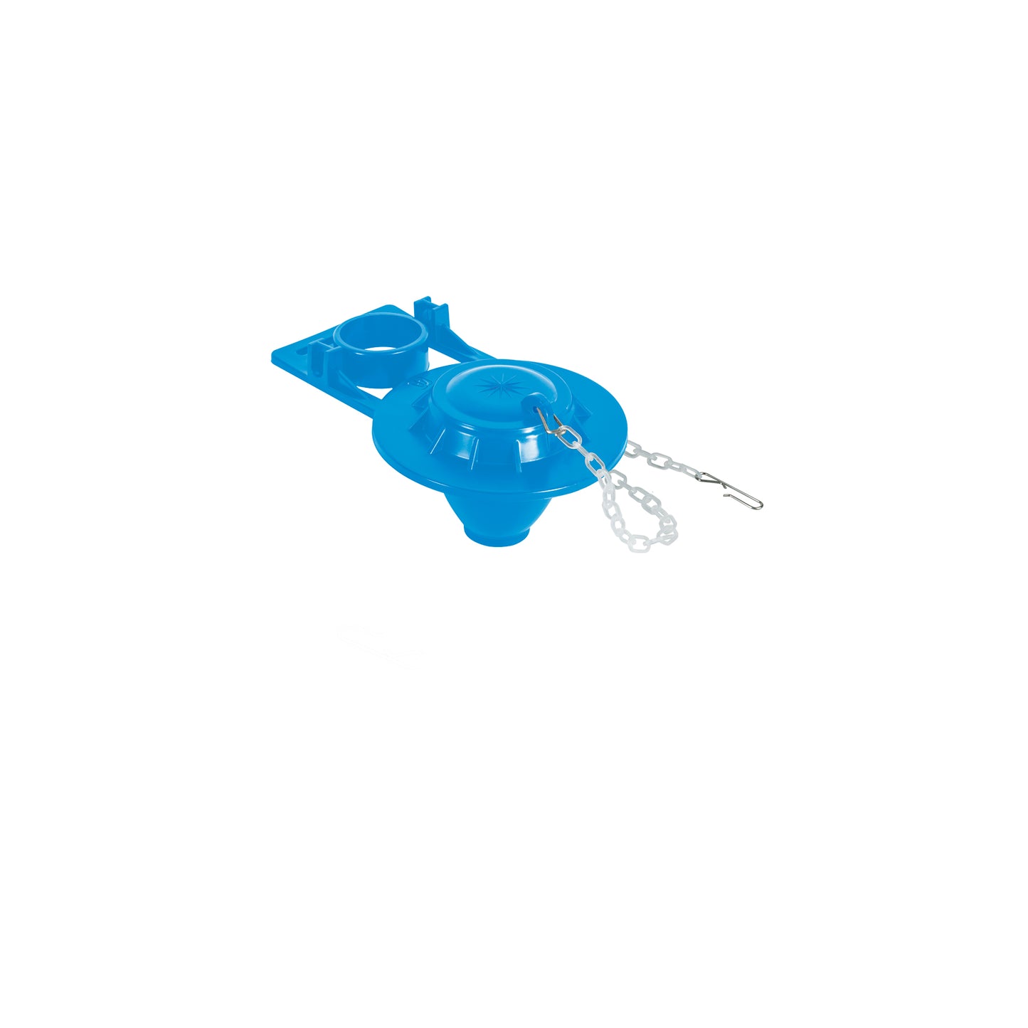 Sapo 2' para WC, PVC, azul, cadena plástica, Foset