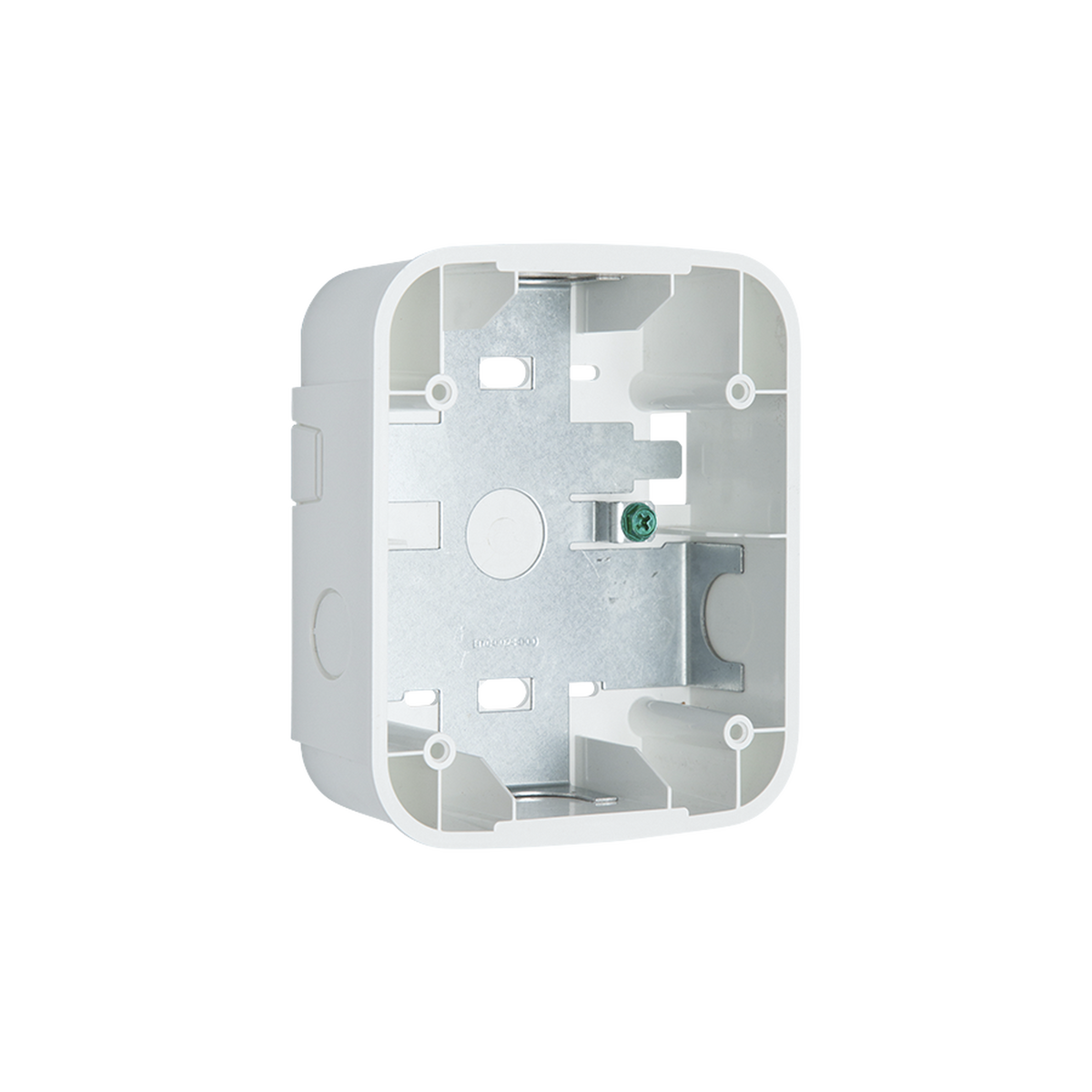 Caja de montaje en superficie para pared, color blanco, compatible con sirenas, estrobos y campanas, Serie L