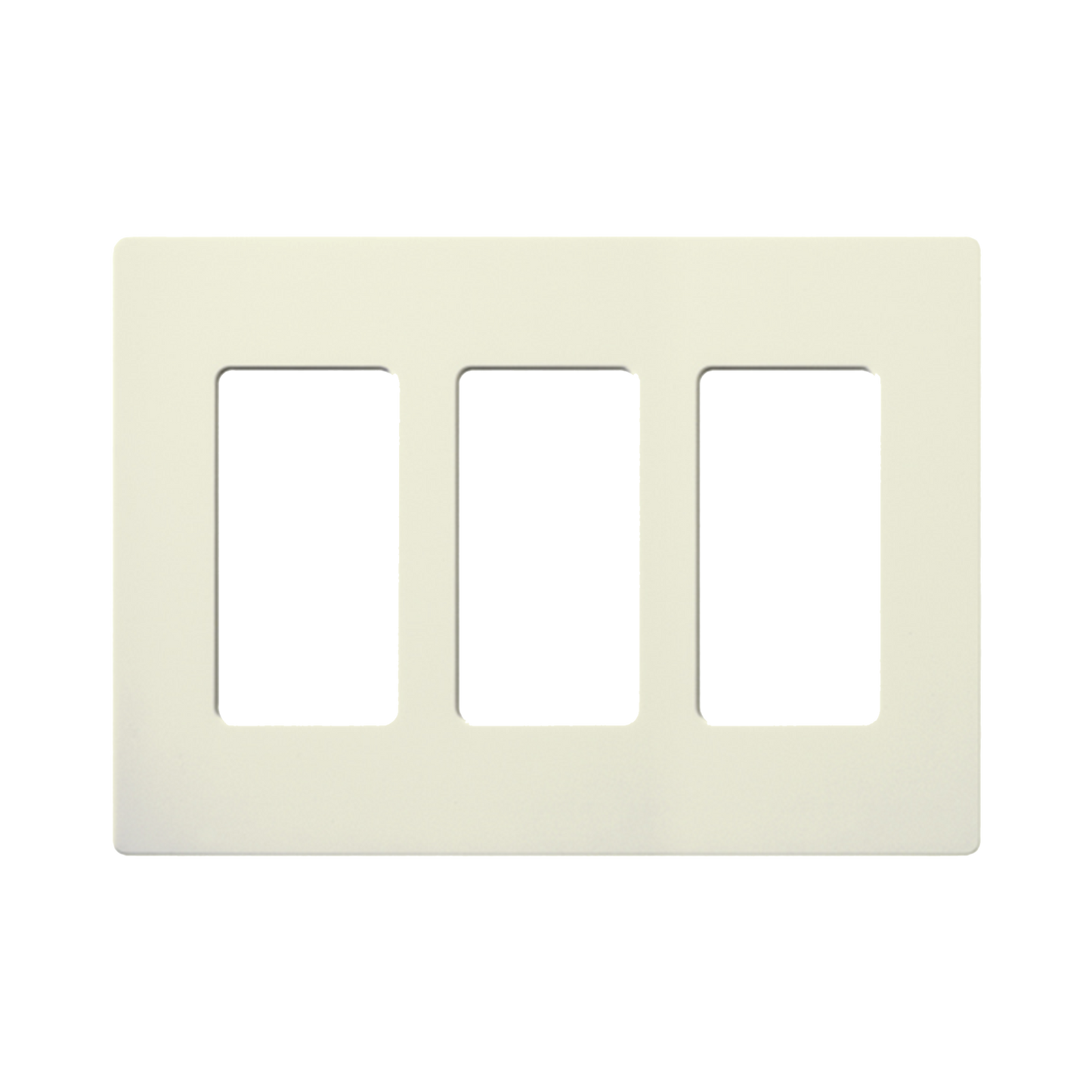 Tapa Color Blanco Biscuit para interruptor o dimmer Lutron, 3 gang, limpio y moderno