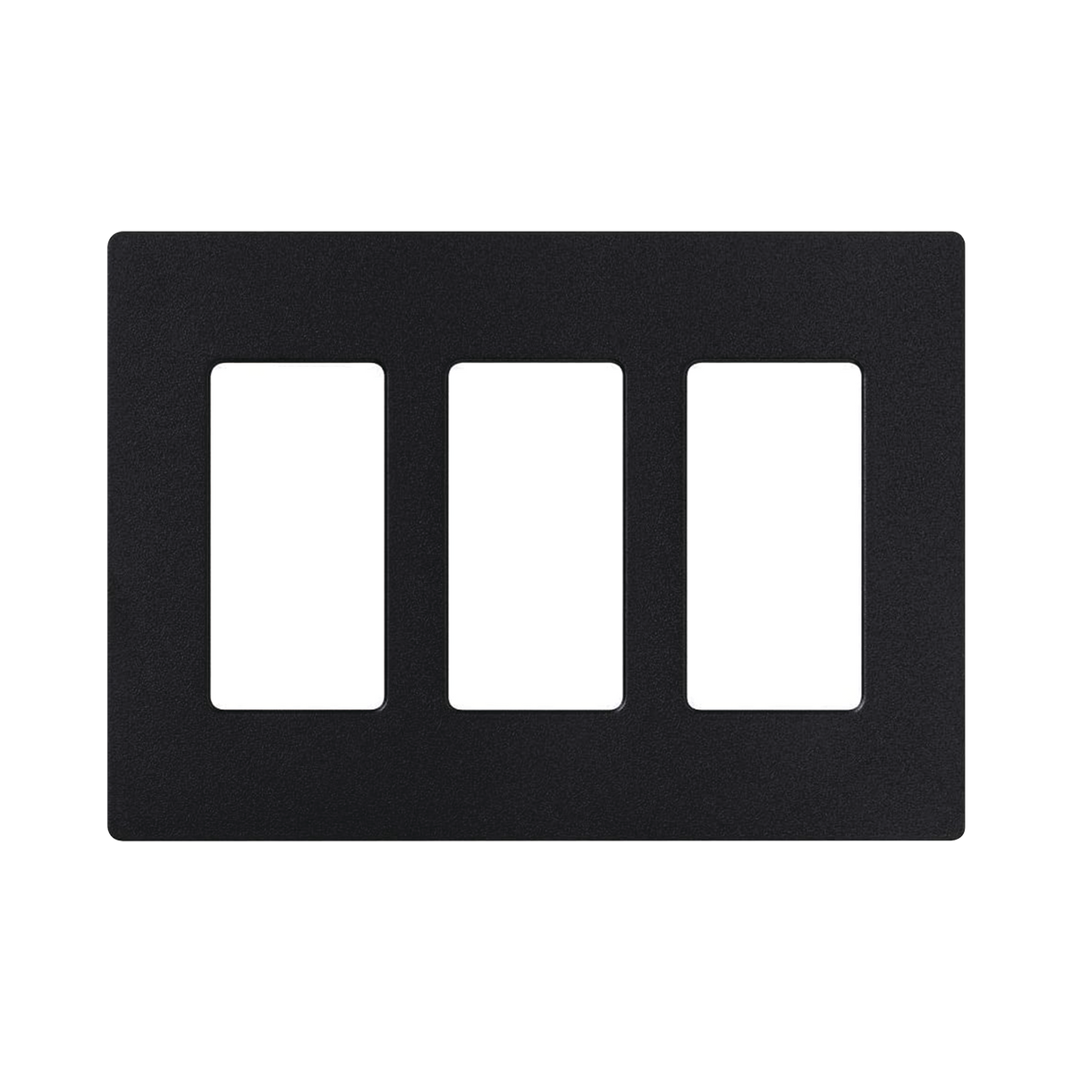 Tapa Color Blanco Negro Satin para interruptor o dimmer Lutron, 3 gang, limpio y moderno