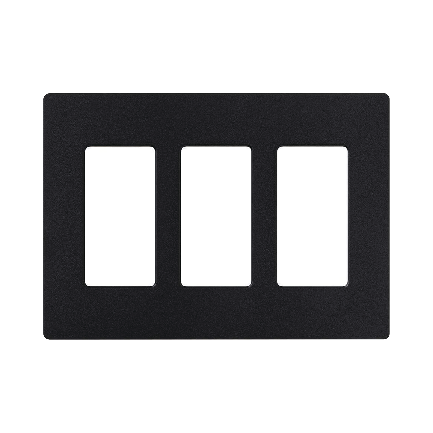 Tapa Color Blanco Negro Satin para interruptor o dimmer Lutron, 3 gang, limpio y moderno