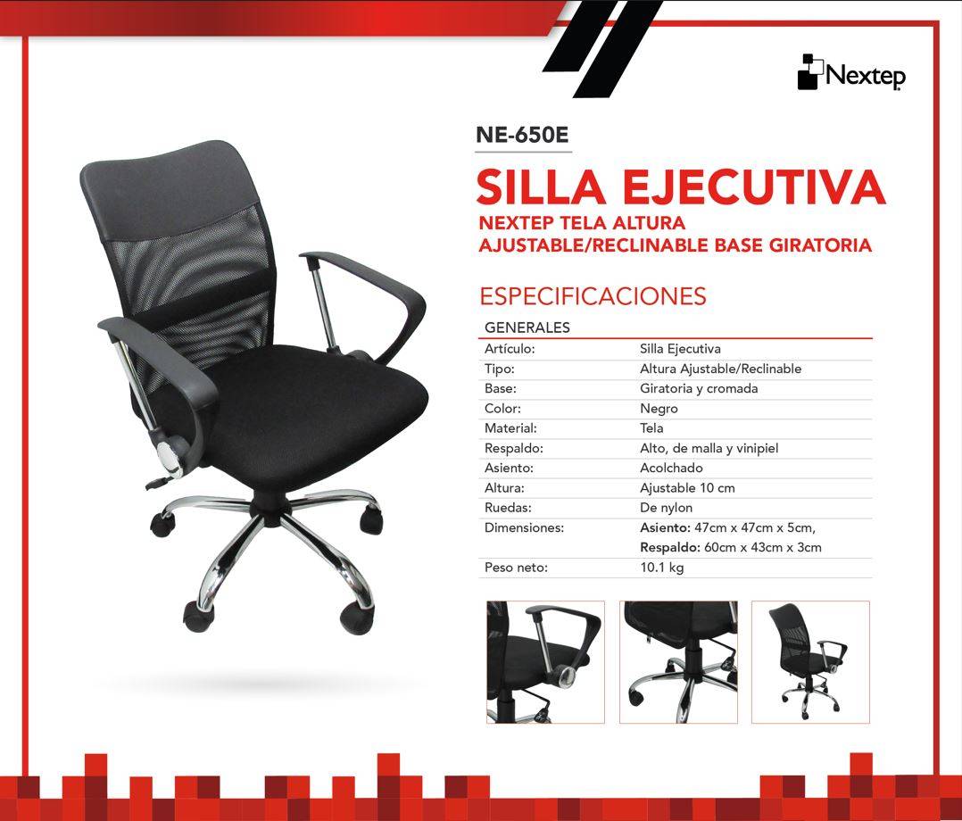 Silla ejecutiva Nextep NE-650E - Vista 3