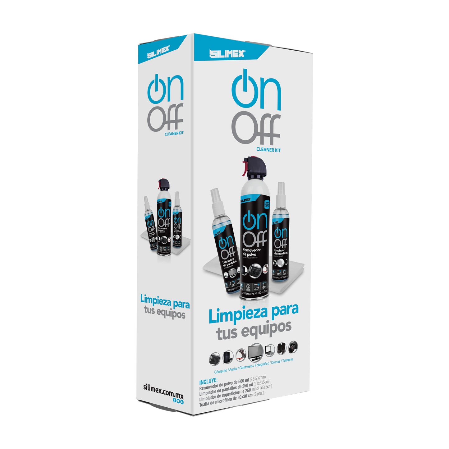 Kit Limpiador SILIMEX On-Off Cleaner Pack - Vista 4