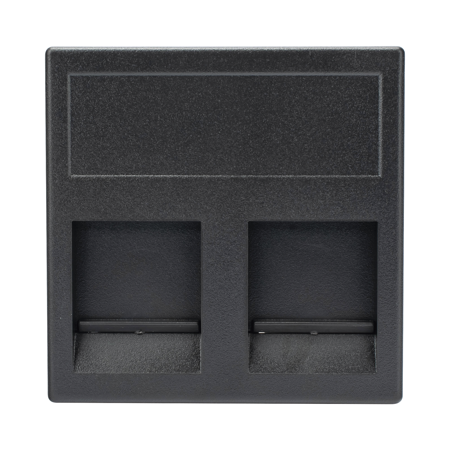 M�dulo Color Grafito con 2 Espacios para Jack Keystone con Guardapolvo para las Cajas de Escritorio Ofiblock y Teleblock / (KB76/14)