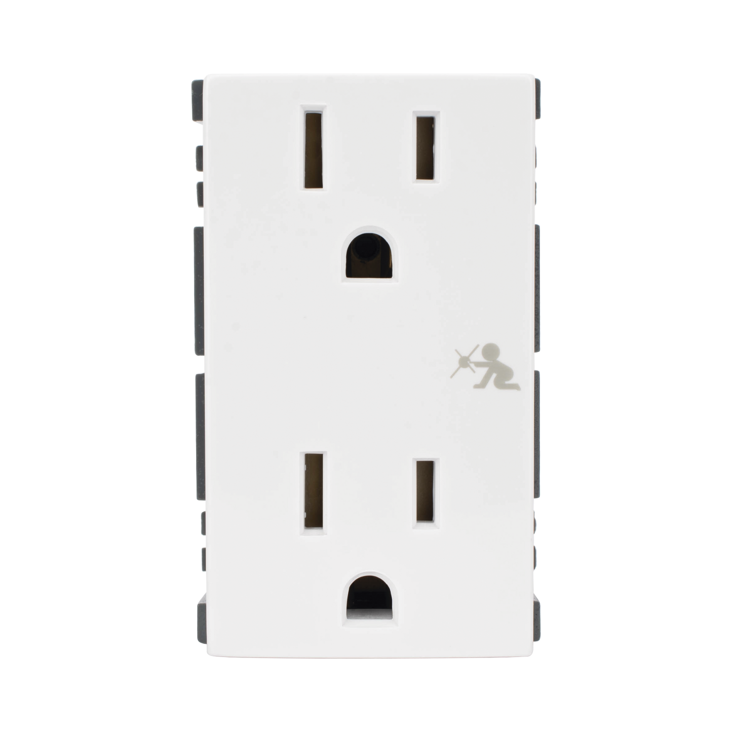 Módulo Dúplex de Contactos Eléctricos 10A 127V Color Blanco / Compatible con Cajas para Pavimento SM-CPAV-2 y SM-CPAV-4 / Requiere Adaptador SM-ADAP-FP para Fijación / Modelo 25424-30