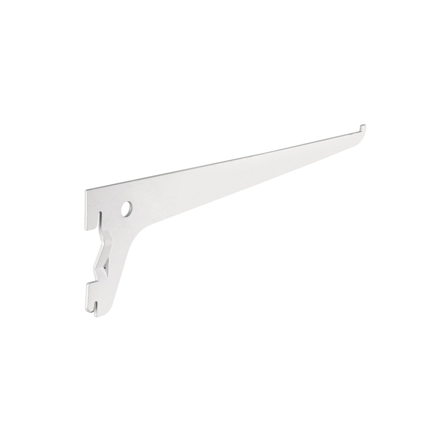Ménsula plana blanca para cremallera sencilla, 25cm, Fiero