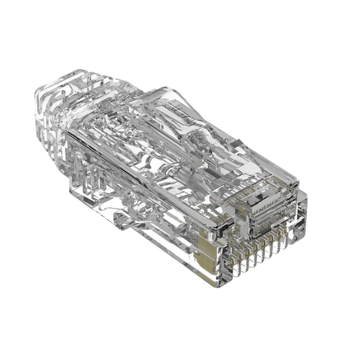 Plug RJ45 Cat6/6A, Para Cable UTP de Calibre 28 AWG (Di�metro Reducido), Chapado en Oro de 50 Micras, Paquete de 100 Piezas
