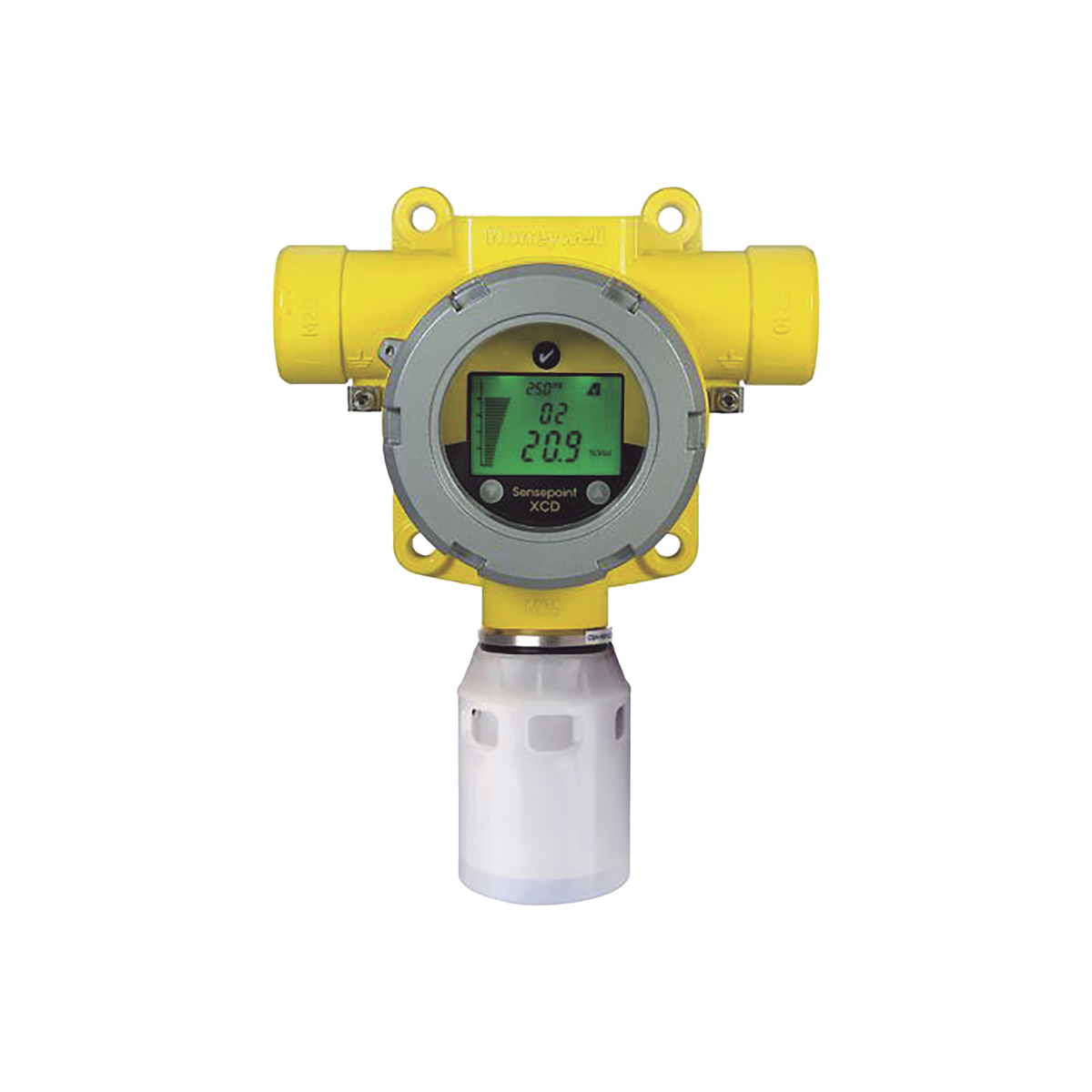 Detector fijo de gas industrial con sensor electroquímico de monóxido de carbono, salida 4-20 mA y Modbus, carcasa de aluminio IP66, certificado UL/c-UL/INMETRO