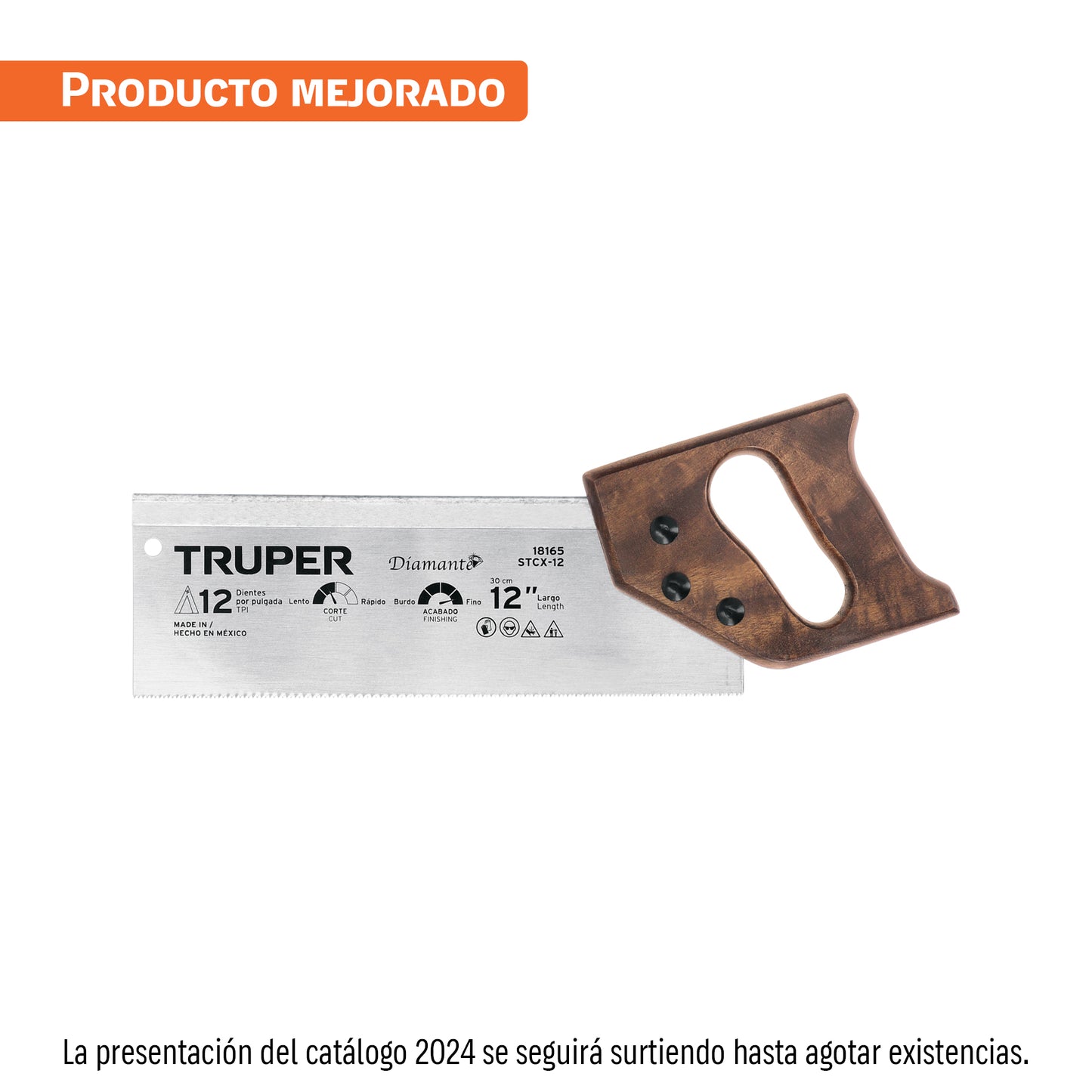 Serrucho de costilla 12' Diamante, 9 DPP, TRUPER
