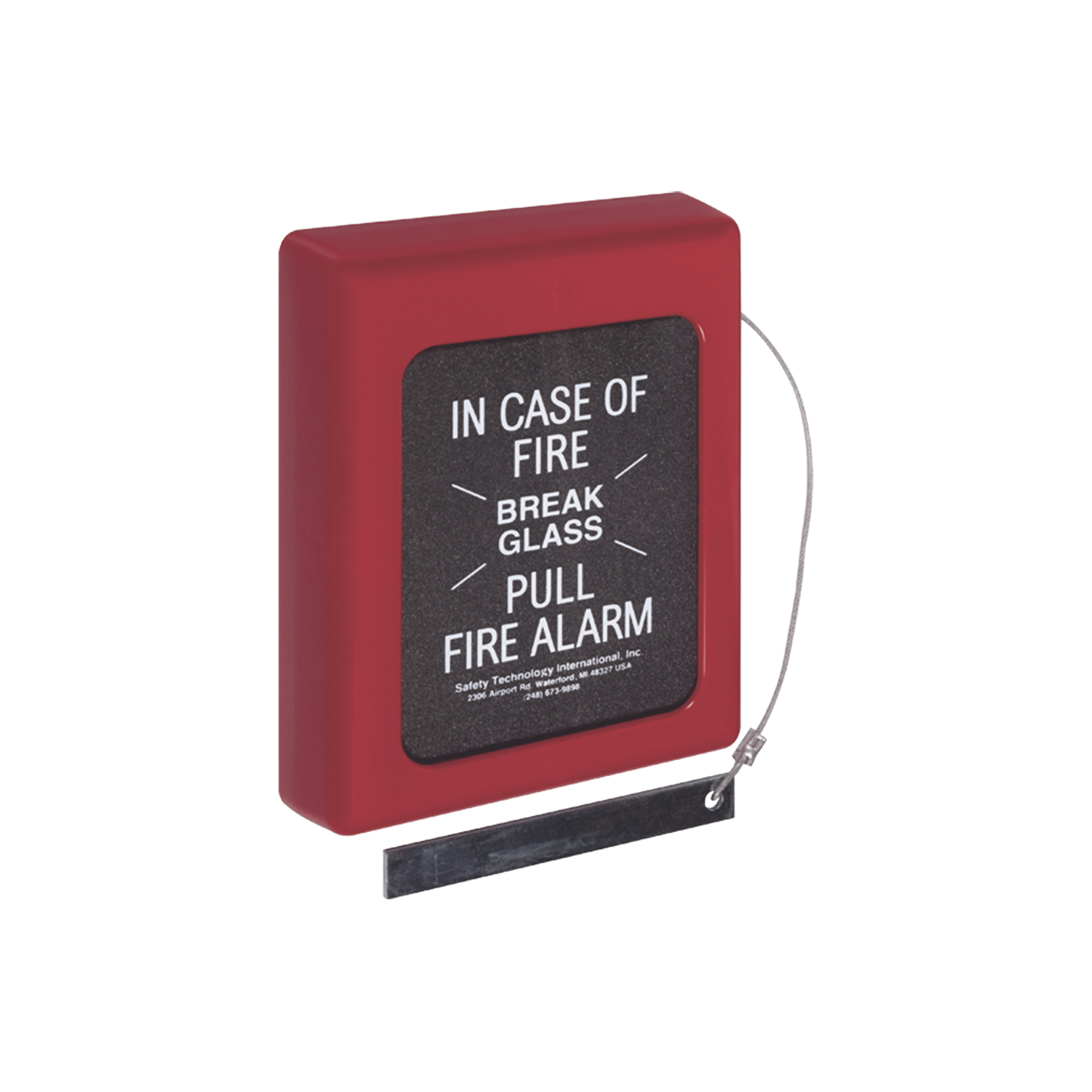 Protector Con Cristal, R�mperse En Caso De Incendio Para Estaciones De Jal�n, Texto En Ingl�s