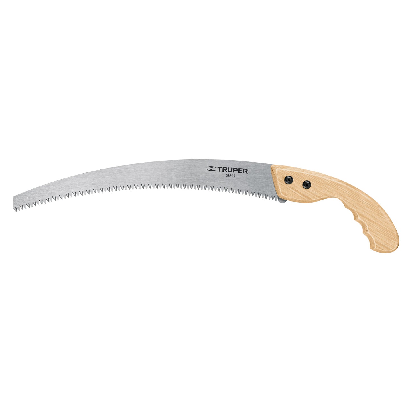Serrucho de poda 14',hoja curva,6 DPP, mango madera, TRUPER