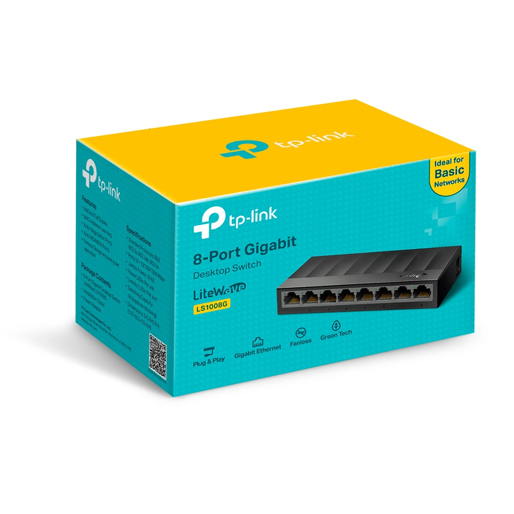 Switch No Administrable 8 Puertos TP-LINK LS1008G - Vista 5