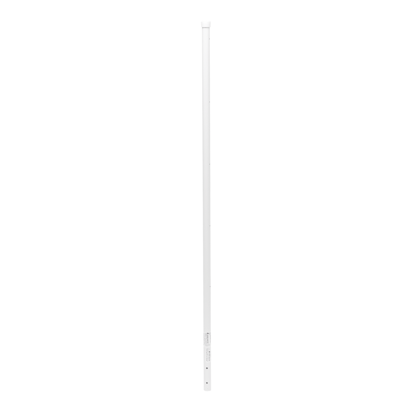 Poste de Esquina Blanco de Acero Galv. de 1.2m para Cerca Electrificada cal. 18 de 1" Diam. para 5 Aisladores (No incluidos).