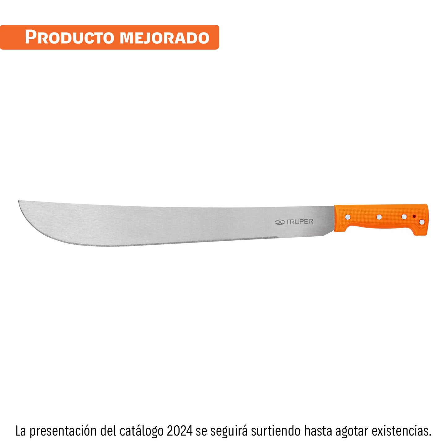 Machete estándar 18' cacha naranja remachada, Truper