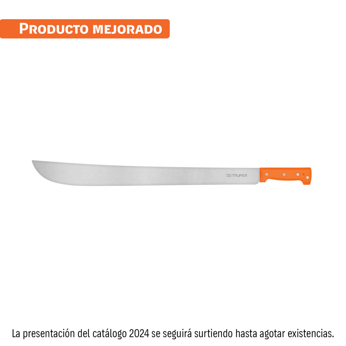 Machete estándar 24' cacha naranja remachada, Truper