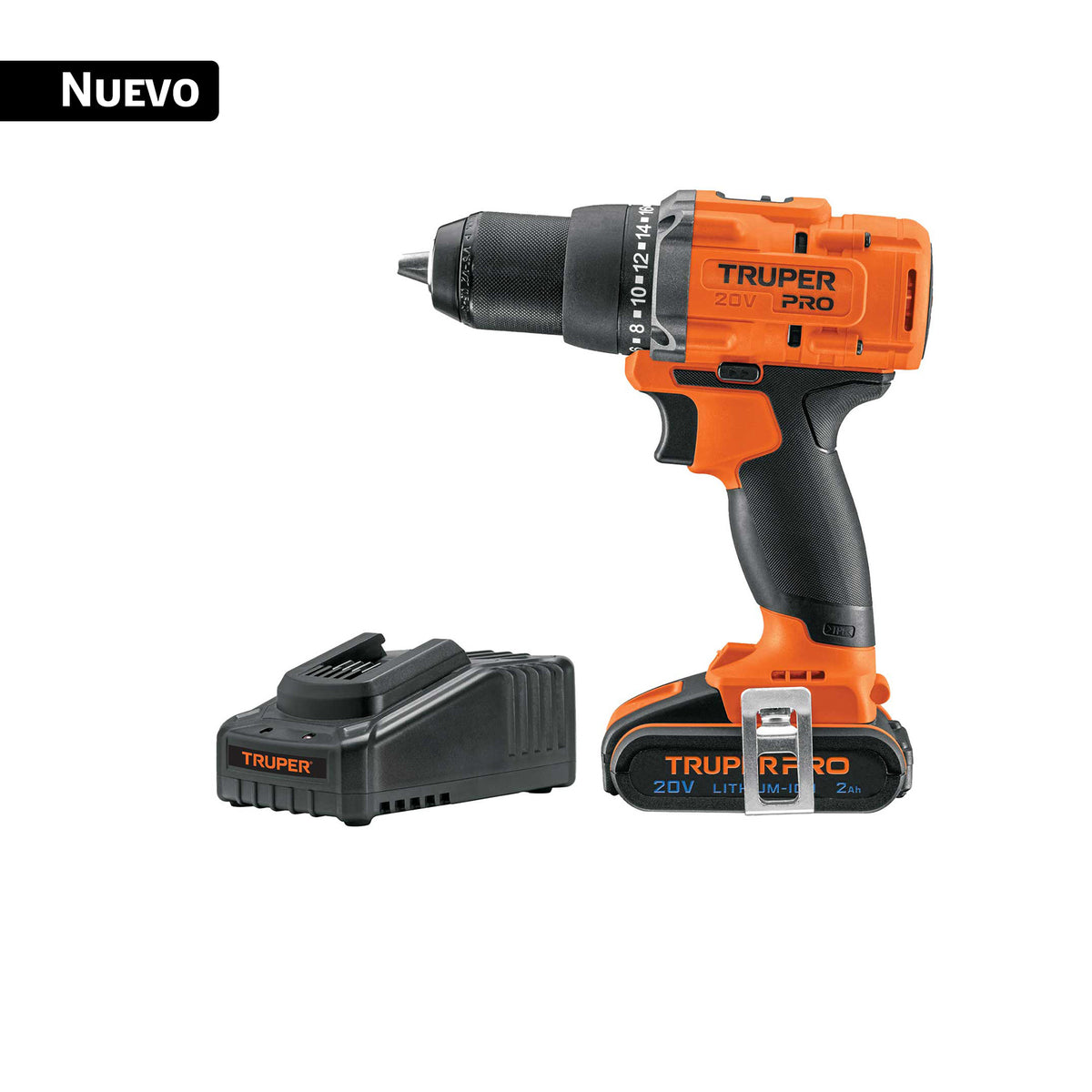 Taladro 1/2', 20V, 1 batería 2Ah, PRO