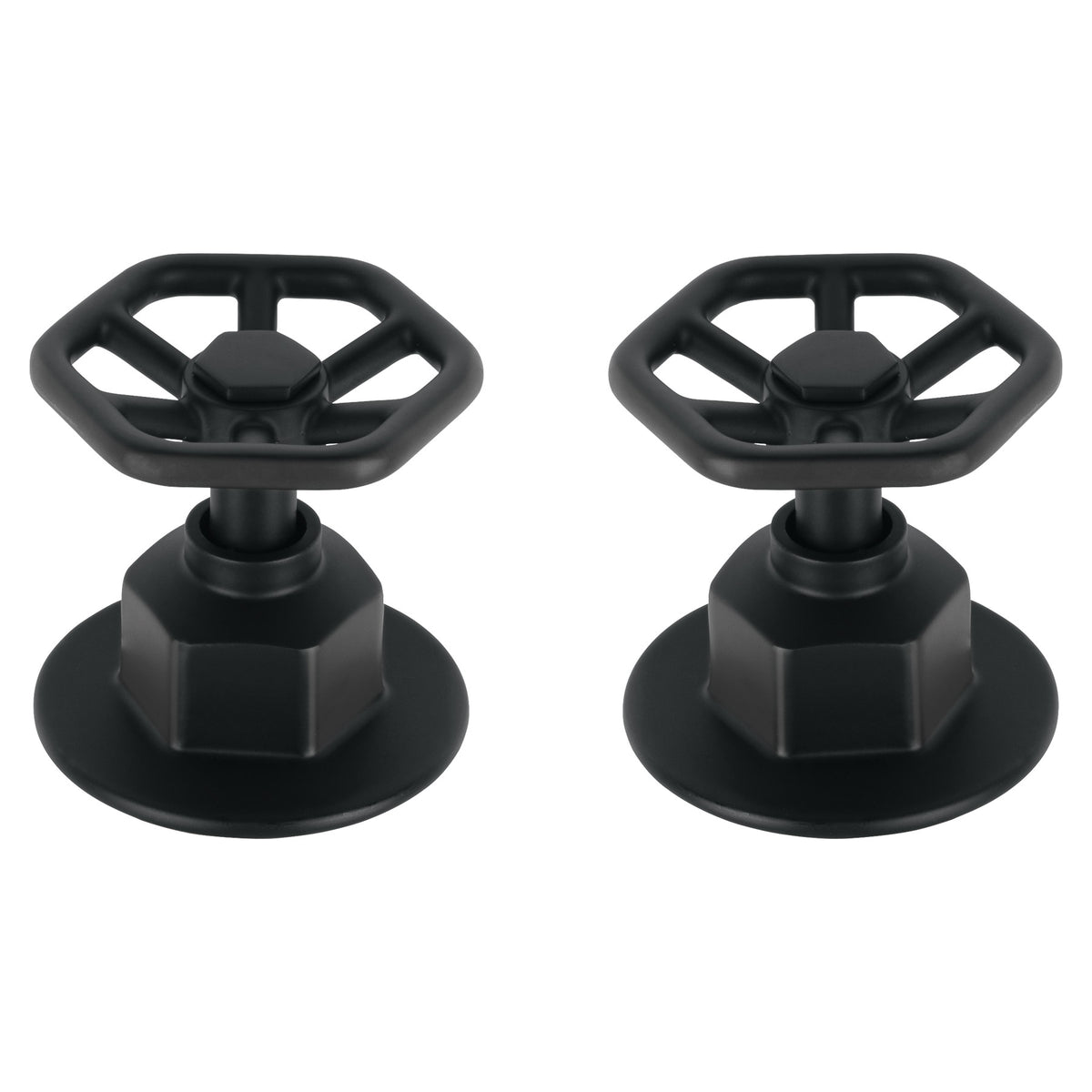 Juego de 2 manerales para regadera, volante, negro, Tubig