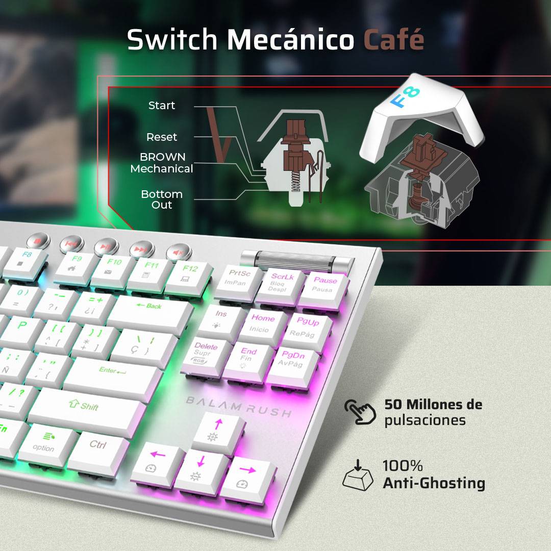 Teclados Gaming Balam Rush GK959 - Vista 4