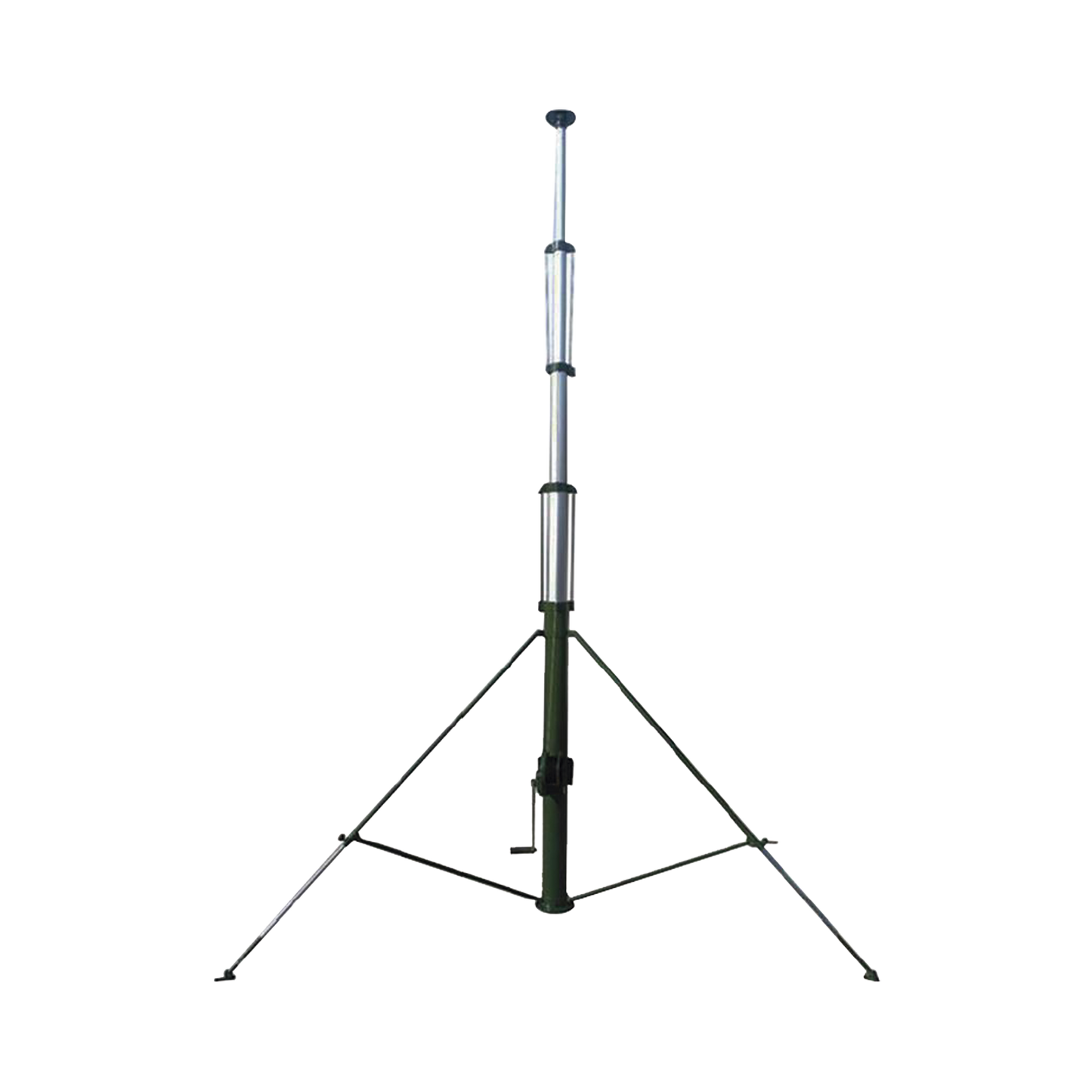 Mástil Telescópico Retraible Manual de 12 metros con Accesorios. Incluye Tripie.