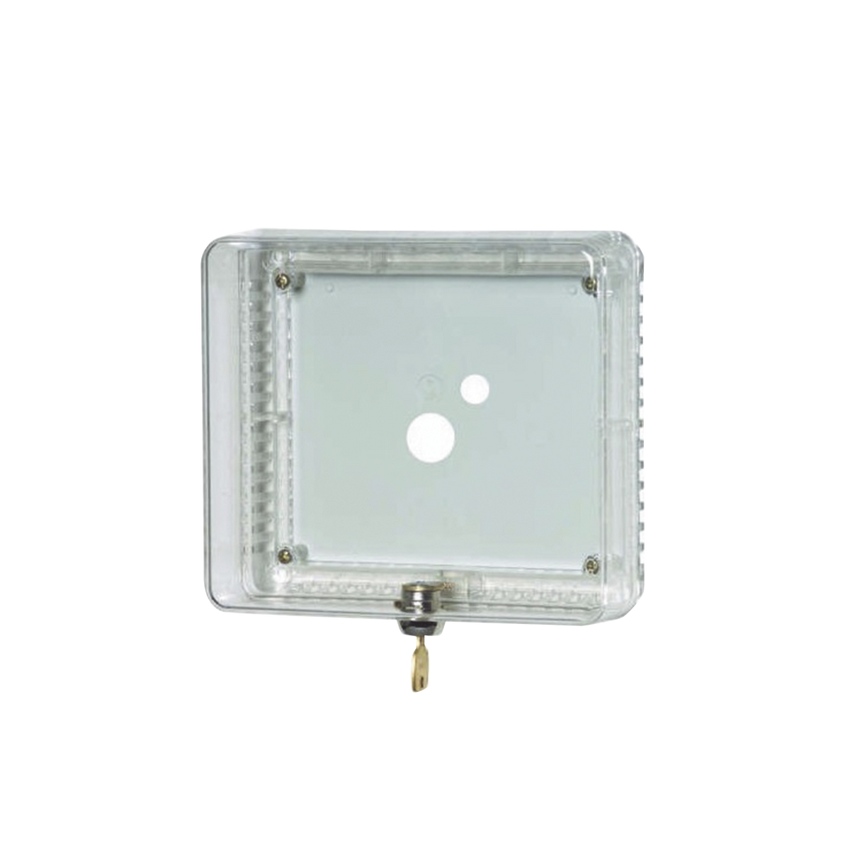 Guarda antimanipulación para termostato de pared, cubierta transparente, tamaño mediano, montaje vertical u horizontal con cerradura de llave