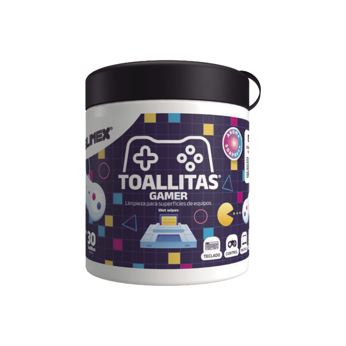Toallitas Gamers, Excelente Opci�n Para Gamers Que Buscan Mantener Sus Consolas y Accesorios en Perfecto Estado, Libres de Suciedad y Protegidos Contra Bacterias