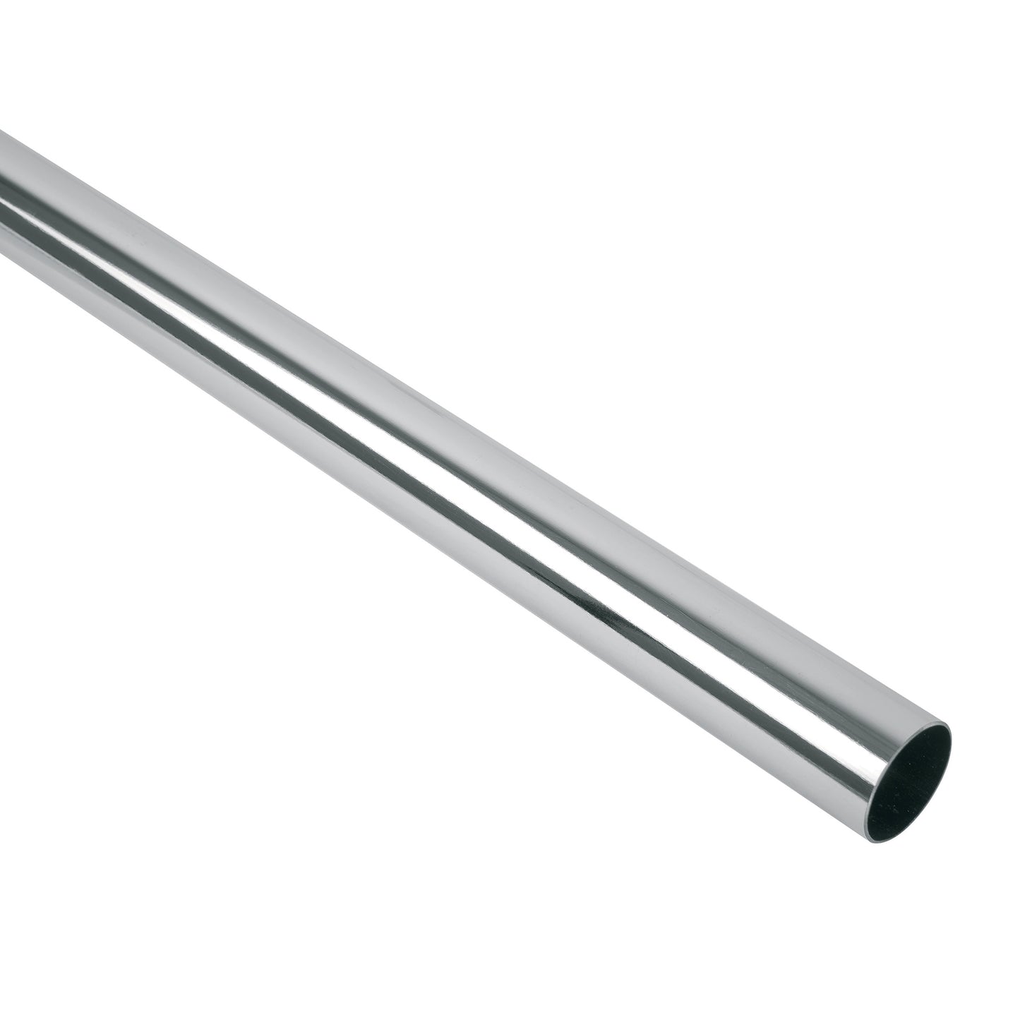 Tubo redondo para clóset, 3.0 m, acero cromado, HERMEX