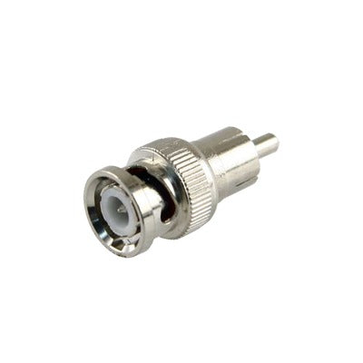 Adaptador en L�nea para 75 Ohm, de Conector BNC Macho a RCA Macho en Aplicaciones de Audio-Video para C�maras, Monitores y DVR's.