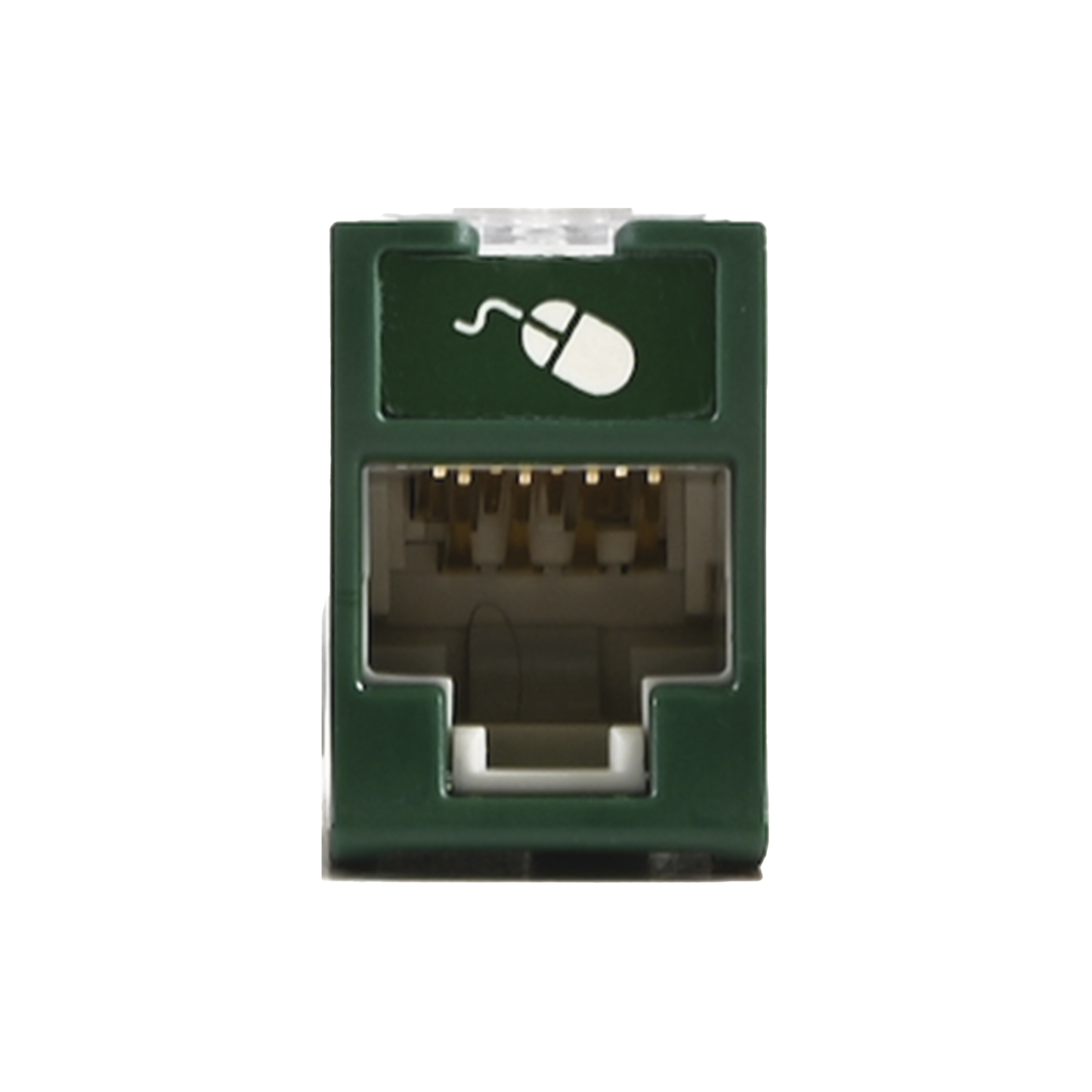 Jack UltraMAX Cat5e, UTP, Montaje H�brido en Placa de Pared (Plano y Angulado), Color Verde, Punch Down