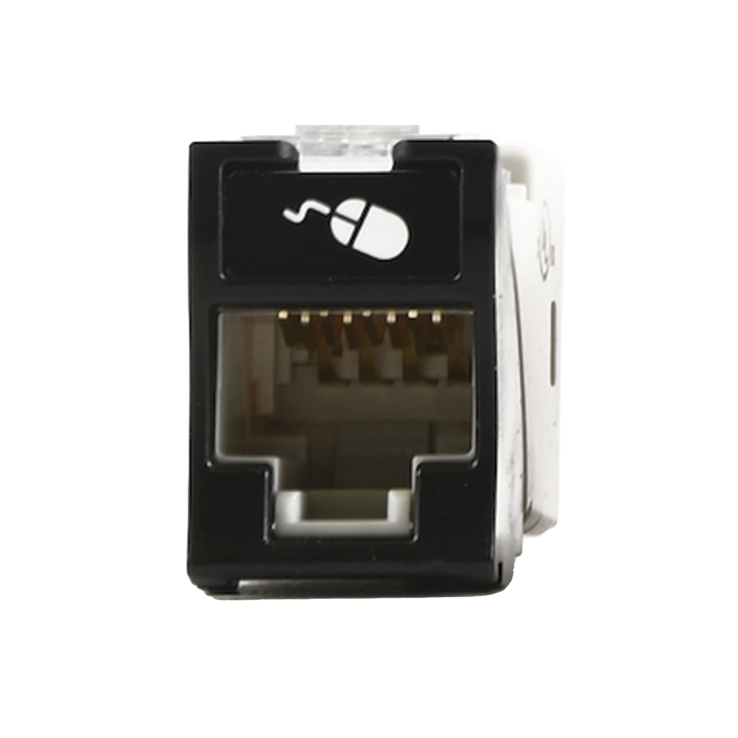 Jack Ultramax Cat6, UTP, Montaje H�brido en Placa de Pared (Plano y Angulado), Color Negro, Punch Down