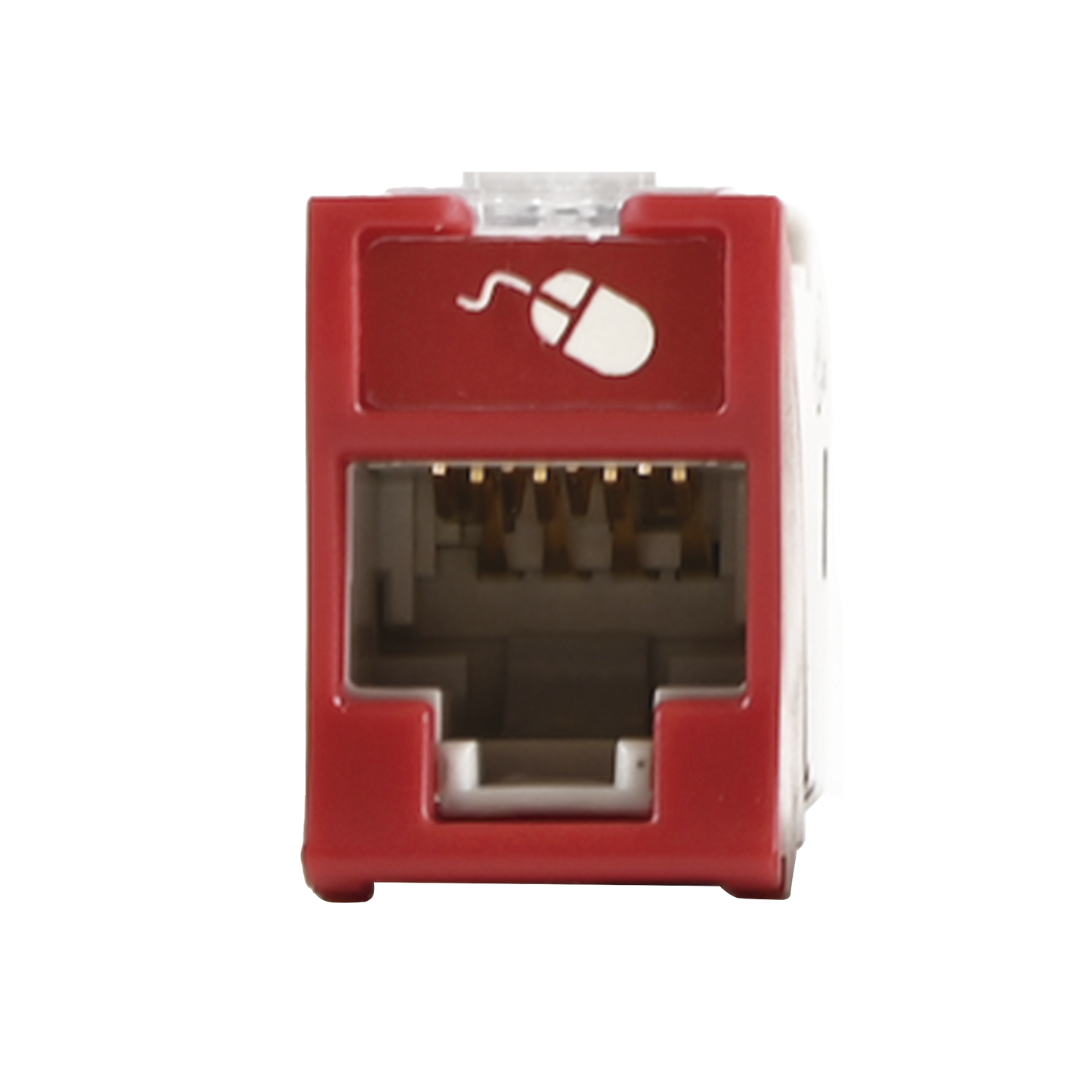 Jack Ultramax Cat6, UTP, Montaje H�brido en Placa de Pared (Plano y Angulado), Color Rojo, Punch Down
