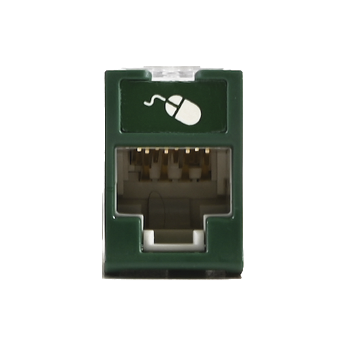 Jack Ultramax Cat6, UTP, Montaje H�brido en Placa de Pared (Plano y Angulado), Color Verde, Punch Down