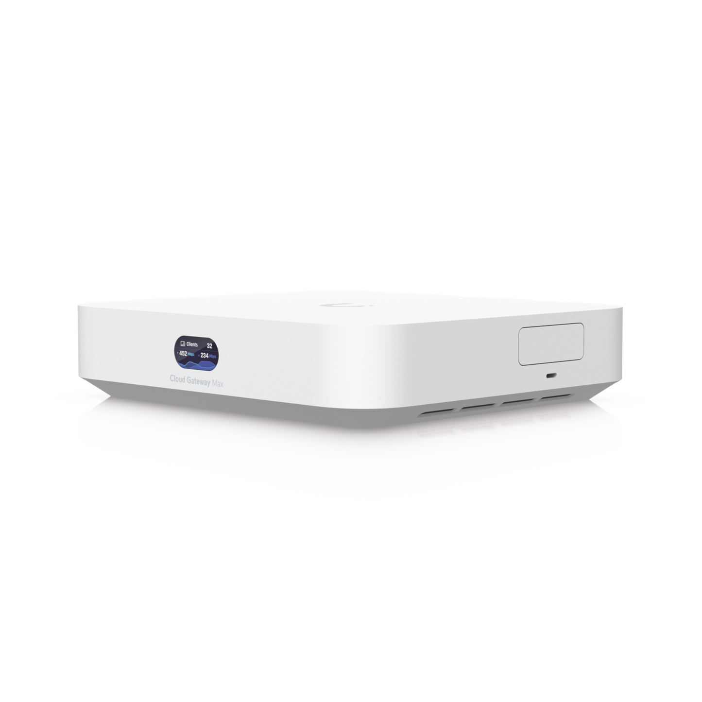 UCG Max Cloud Gateway de 2.5 GbE Compacto con Soporte para hasta 30 Dispositivos UniFi, 300+ Clientes, Enrutamiento IPS de 2.3 Gbps y Almacenamiento 512 GB de Memoria Interna