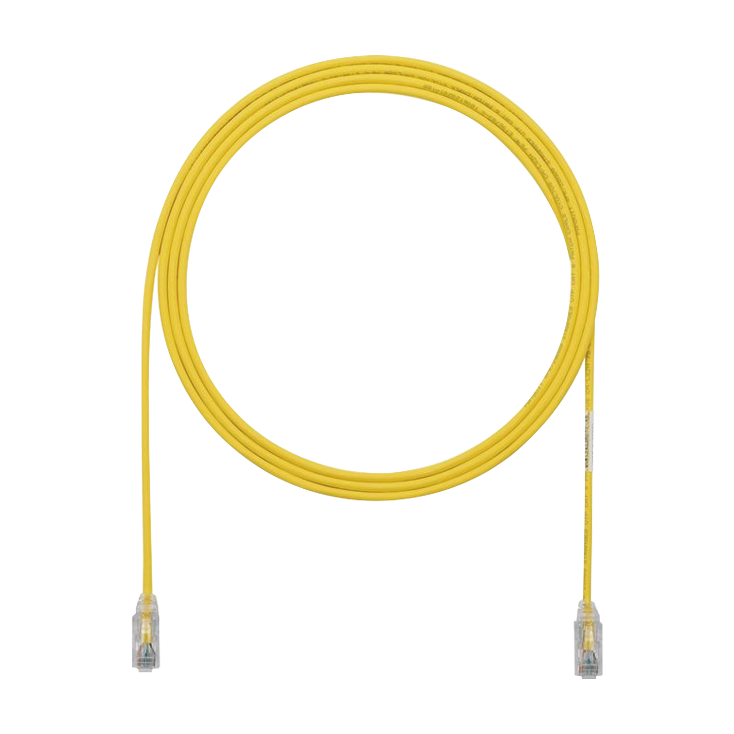 Cable de Parcheo TX6, UTP Cat6, Di�metro Reducido (28AWG), Color Amarillo, 3.05 Metros (10 Pies)