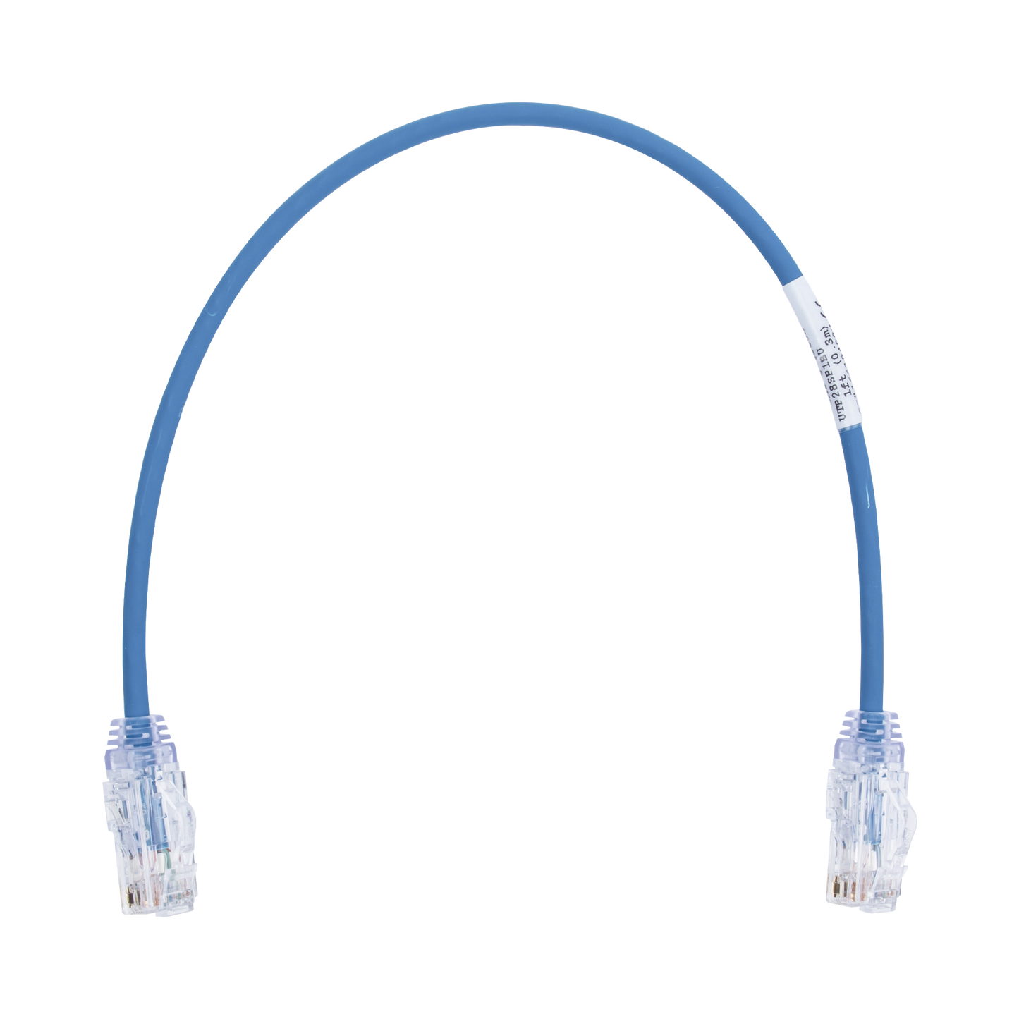 Cable de Parcheo TX6, UTP Cat6, Di�metro Reducido (28AWG), Color Azul, 0.3 Metros (1 Pie)