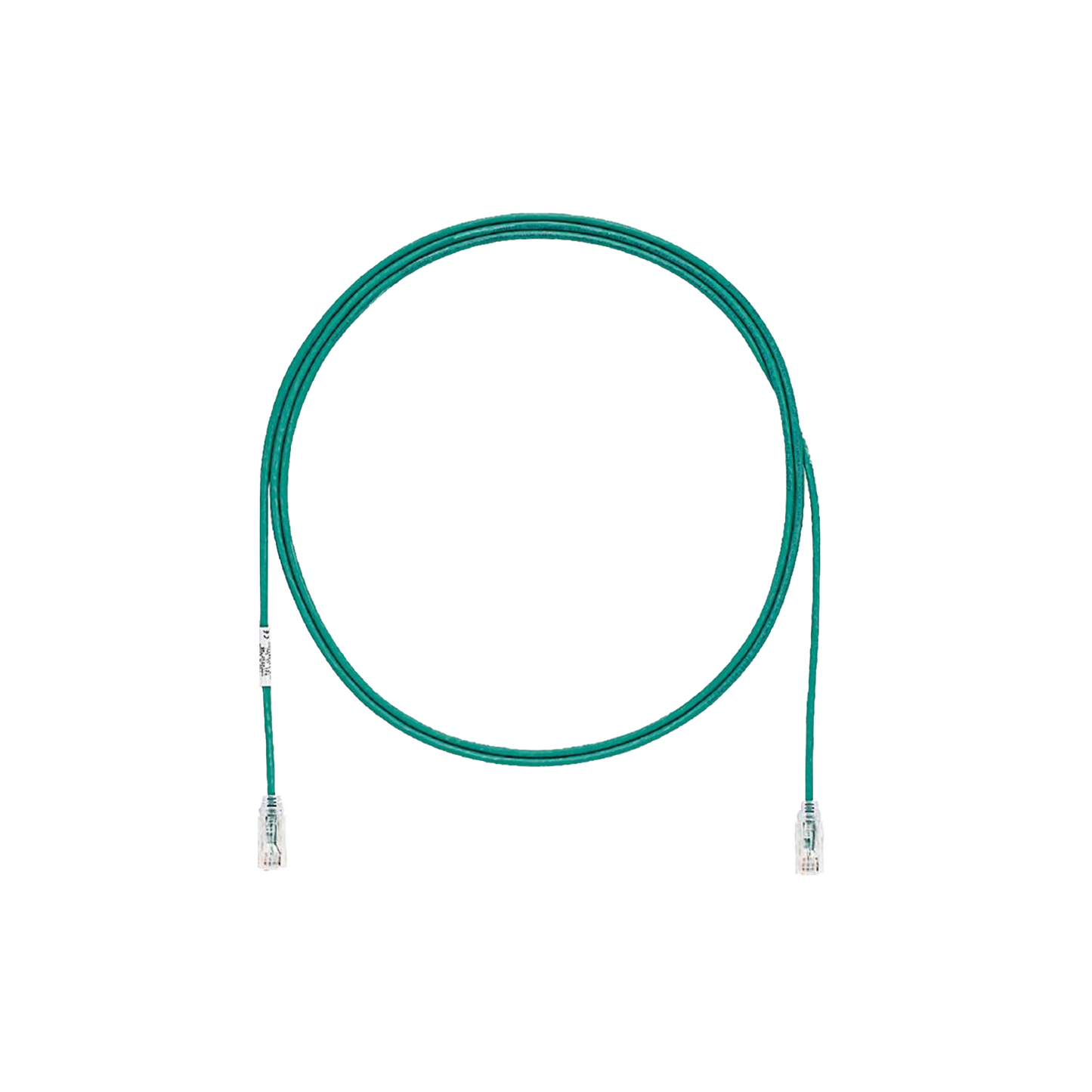 Cable de Parcheo TX6, UTP Cat6, Di�metro Reducido (28AWG), Color Verde, 0.3 Metros (1 Pie)