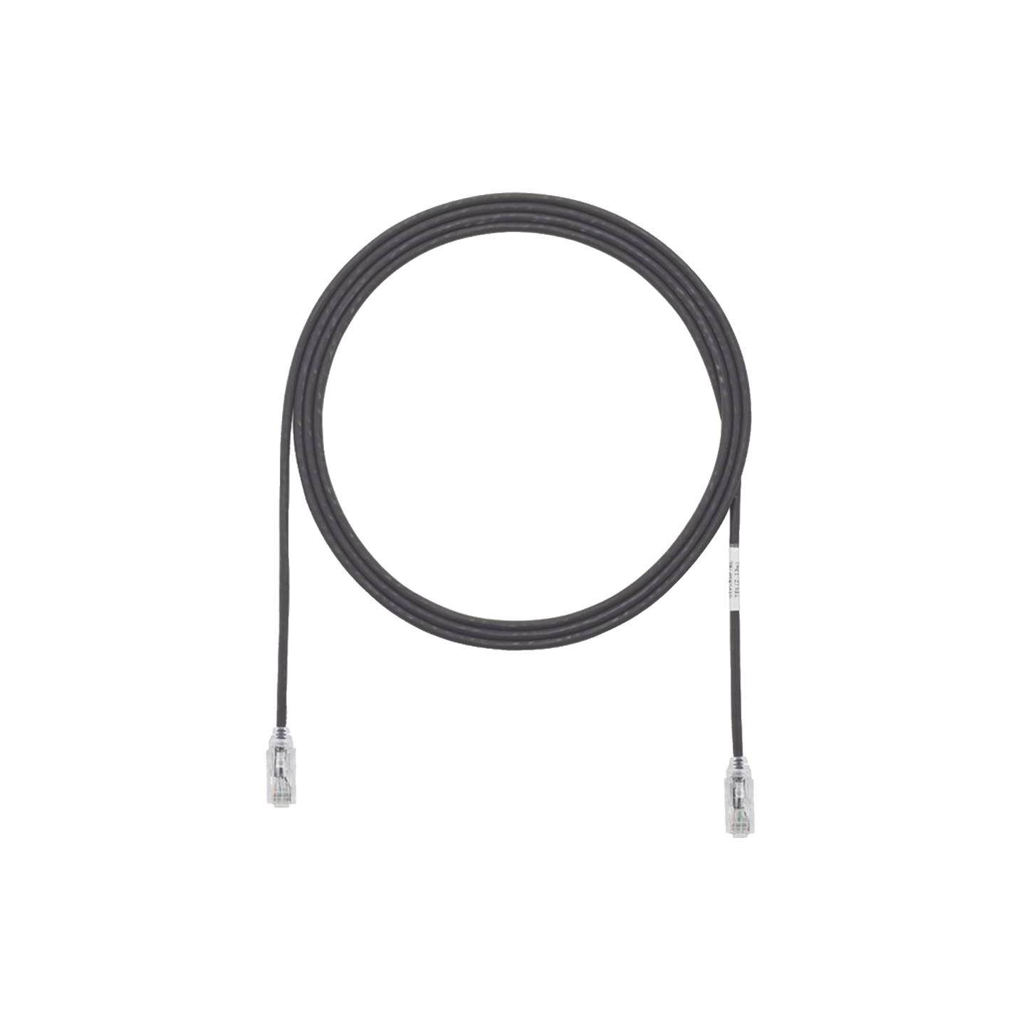 Cable de Parcheo TX6, UTP Cat6, Diámetro Reducido (28AWG), Color Negro, 0.91 Metros (3 Pies)
