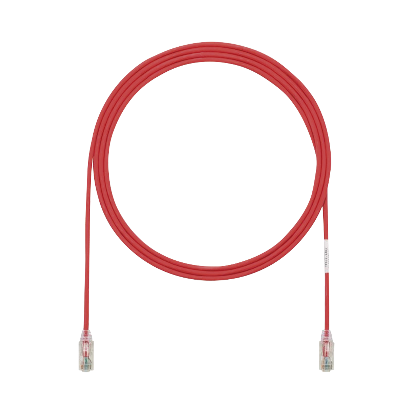 Cable de Parcheo TX6, UTP Cat6, Di�metro Reducido (28AWG), Color Rojo, 0.91 Metros (3 Pies)