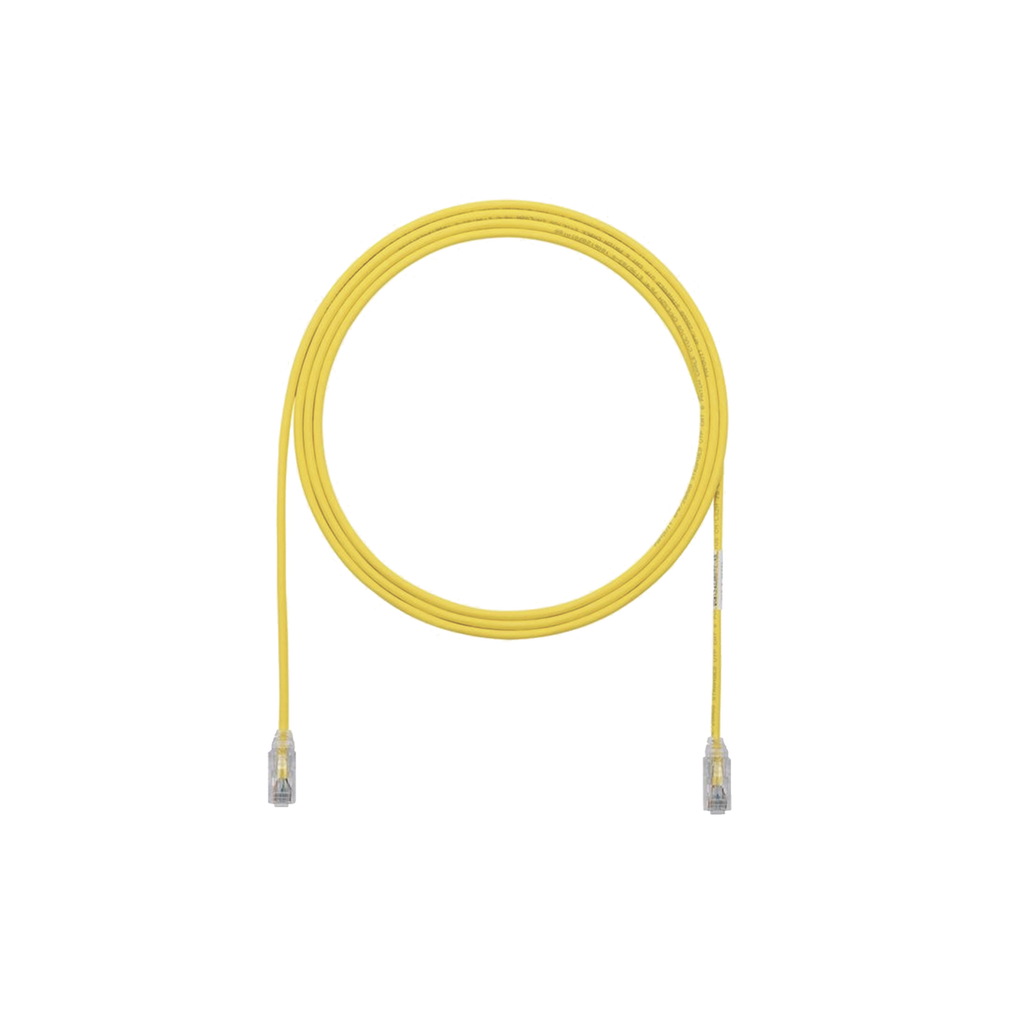 Cable de Parcheo TX6, UTP Cat6, Di�metro Reducido (28AWG), Color Amarillo, 0.91 Metros (3 Pies)