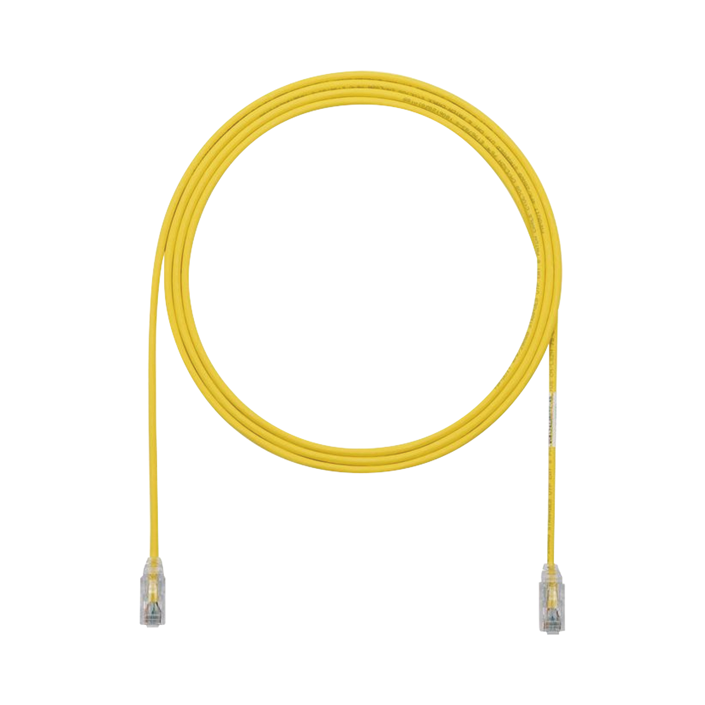 Cable de Parcheo TX6, UTP Cat6, Diámetro Reducido (28AWG), Color Amarillo, 1.52 Metros (5 Pies)
