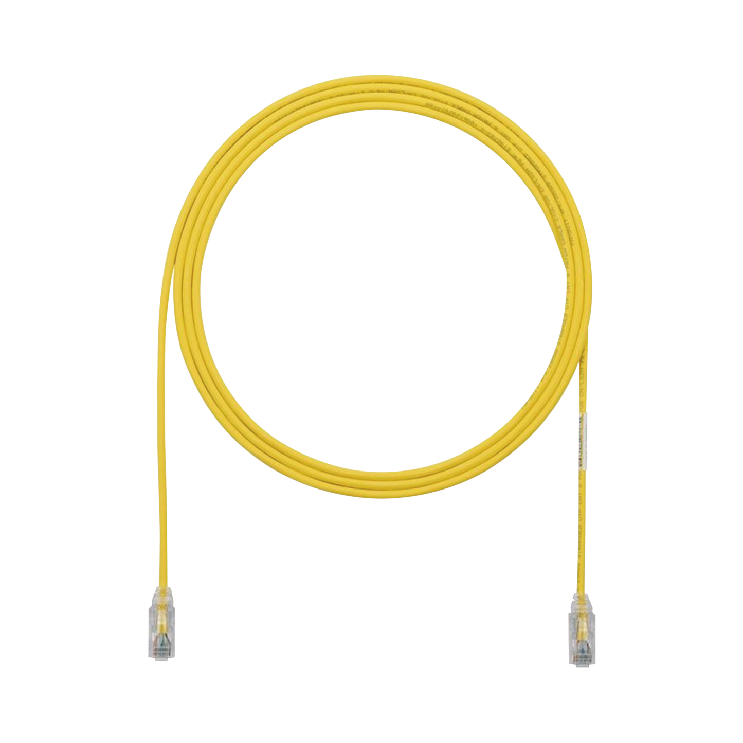 Cable de Parcheo TX6, UTP Cat6, Di�metro Reducido (28AWG), Color Amarillo, 2.13 Metros (7 Pies)