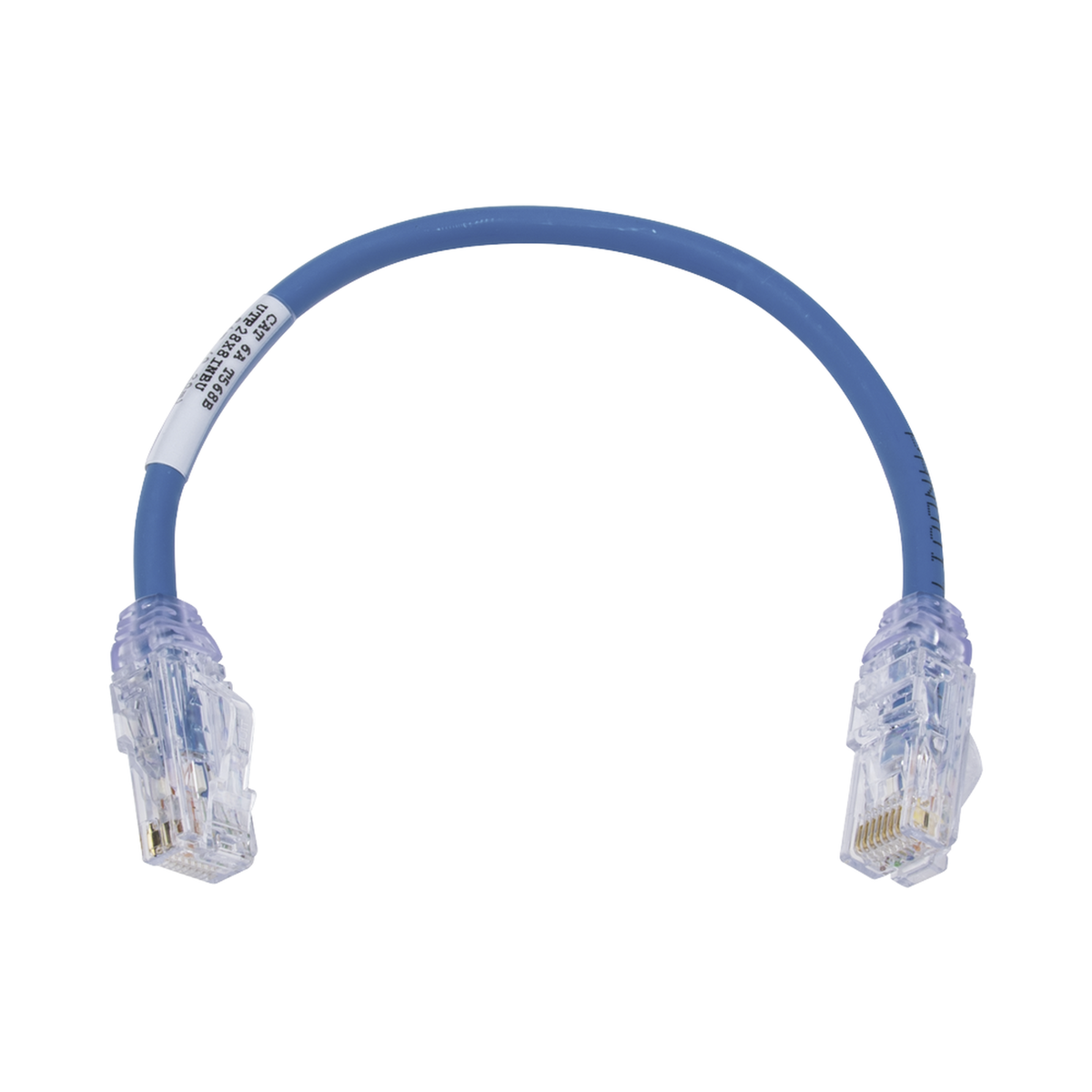 Cable de Parcheo UTP Cat6A, CM/LSZH, Di�metro Reducido (28AWG), Color Azul, 0.3 Metros (1 Pie)
