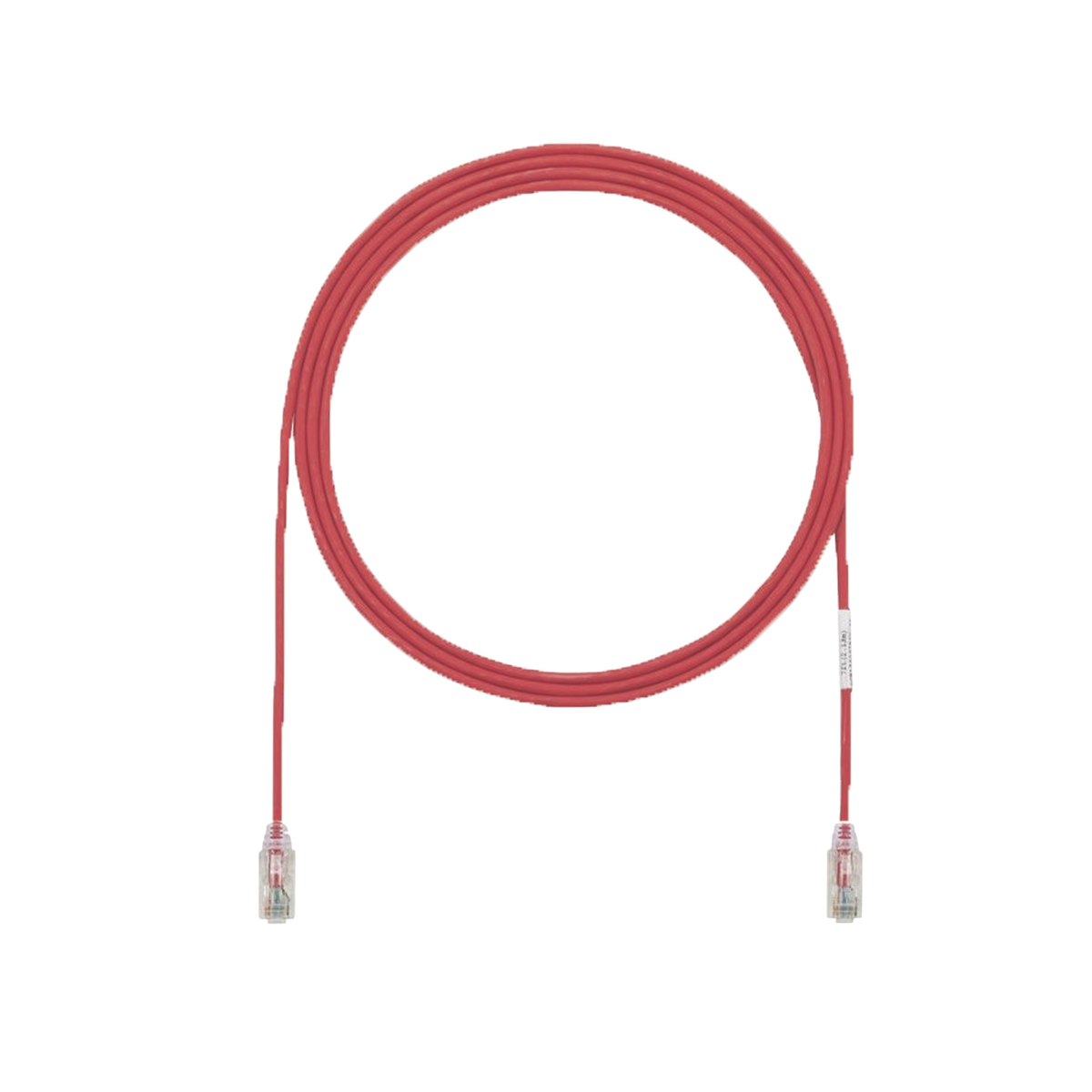 Cable de Parcheo UTP Cat6A, CM/LSZH, Di�metro Reducido (28AWG), Color Rojo, 15.24 Metros (50 Pies)