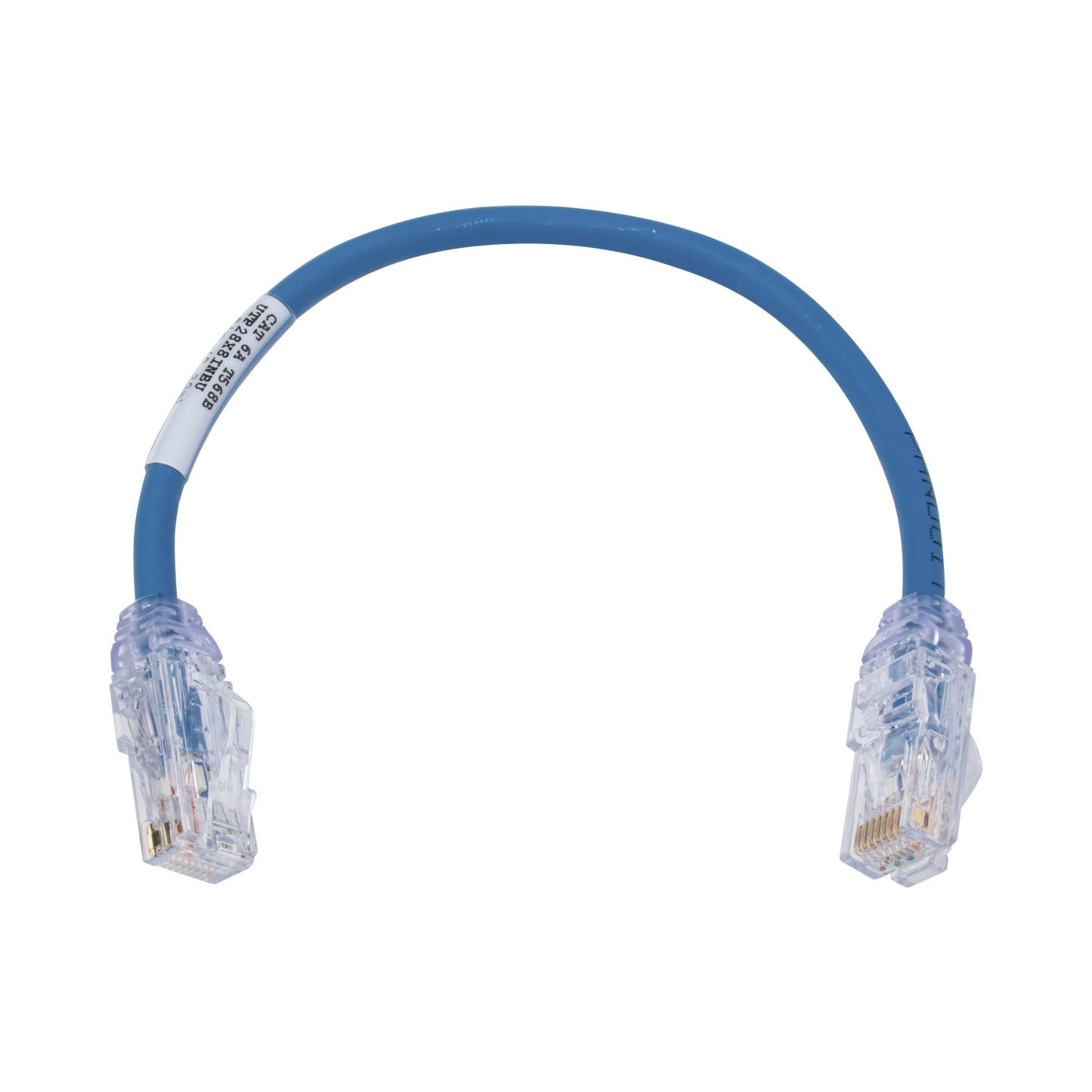 Cable de Parcheo UTP, Cat6A, Di�metro Reducido (28 AWG), CM/LSZH, Color Azul, 20.3 cm (8 pulgadas)