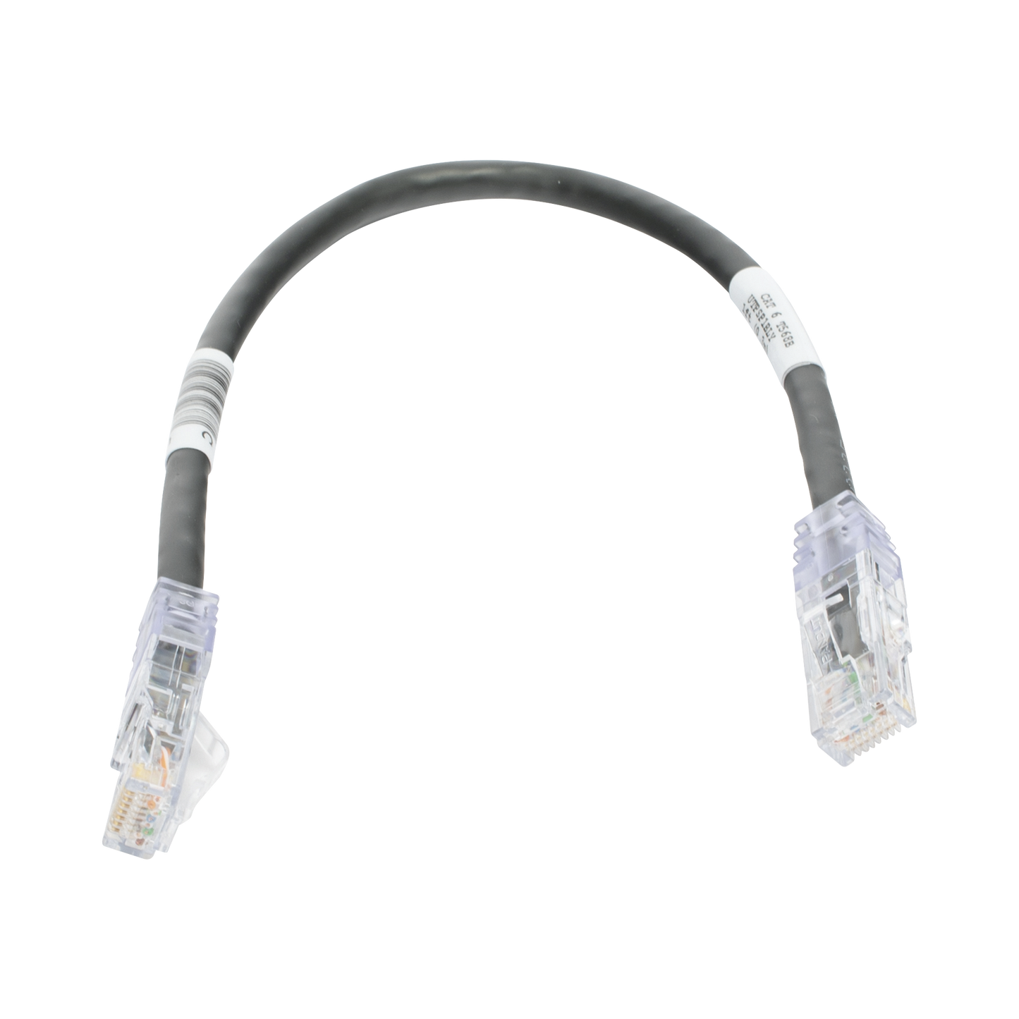 Cable de Parcheo TX6, UTP Cat6, 24 AWG, CM, Color Negro, 0.3 Metros (1 Pie)