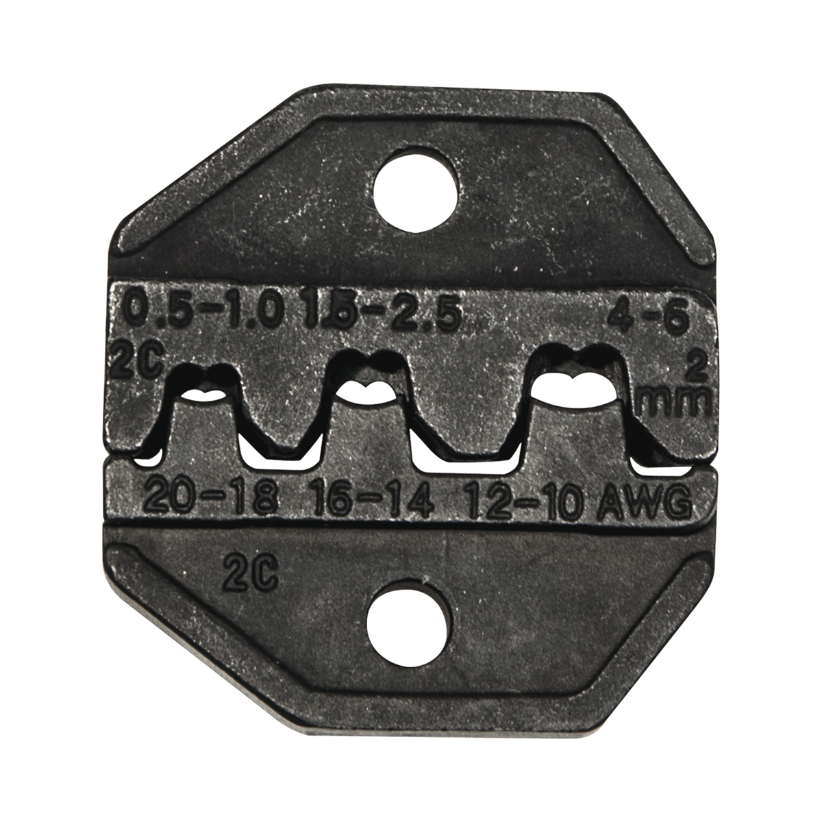 Matriz Ponchadora, Terminales sin Aislamiento o de Cilindro Abierto, 10-20 AWG. Compatible con Pinza Ponchadora VDV200-010
