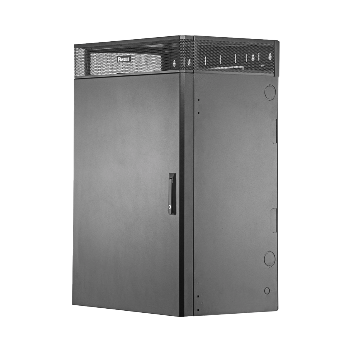 Gabinete de Montaje en Pared TrueEdge™, Con 9 UR para Equipo Activo y 9 UR para Paneles de Parcheo, Fabricado en Acero, Color Negro