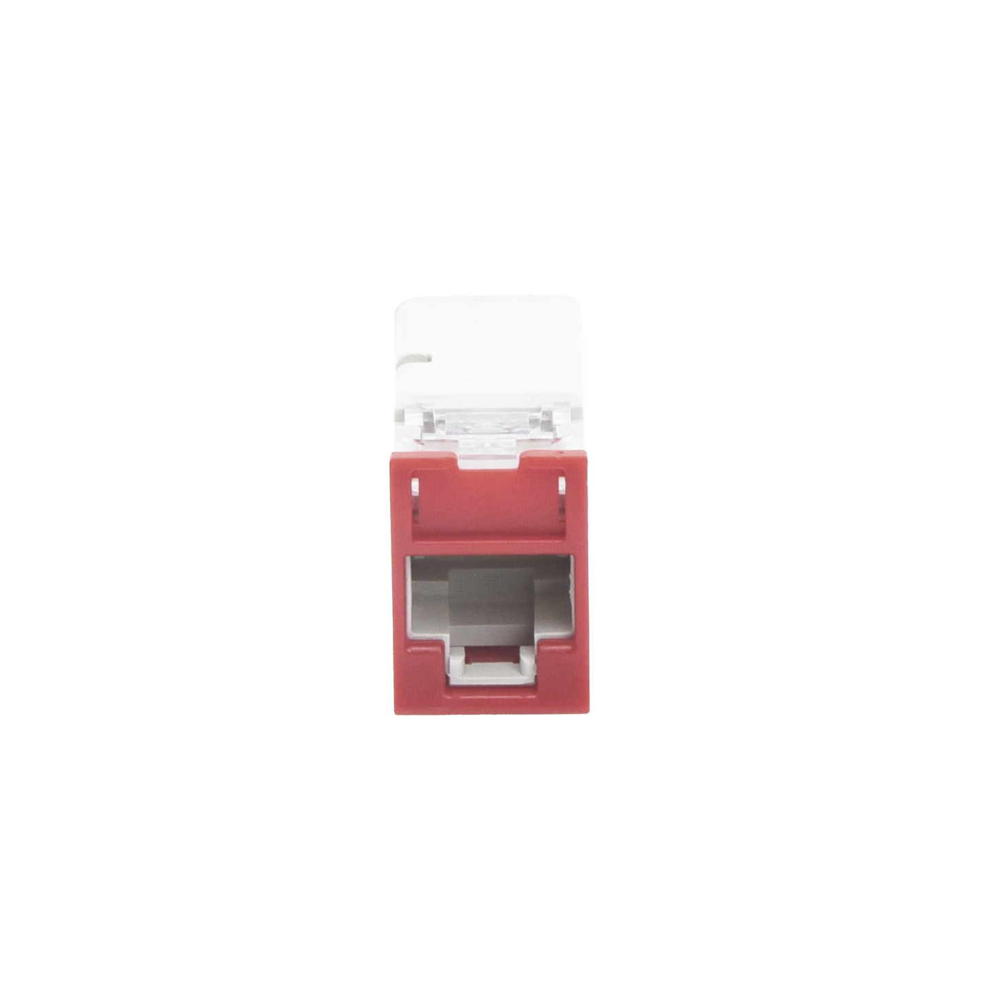 Jack Z-Max UTP Categor�a 6, Montaje H�brido en Placa de Pared (Plano y Angulado), Color Rojo