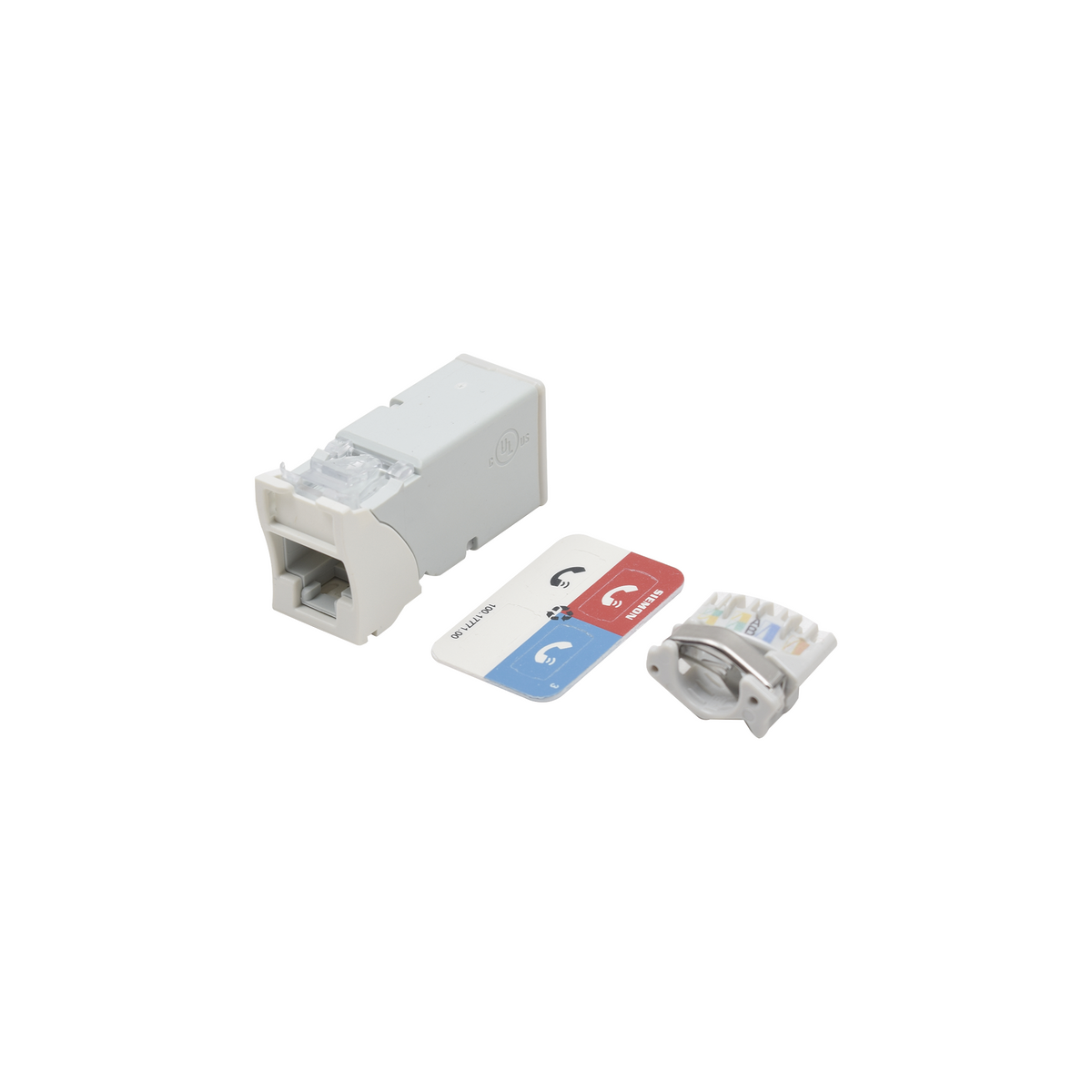 Jack Z-Max Cat6A, UTP, Montaje H�brido en Placa de Pared (Plano y Angulado), Color Blanco, Versi�n Bulk (Sin Empaque Individual)